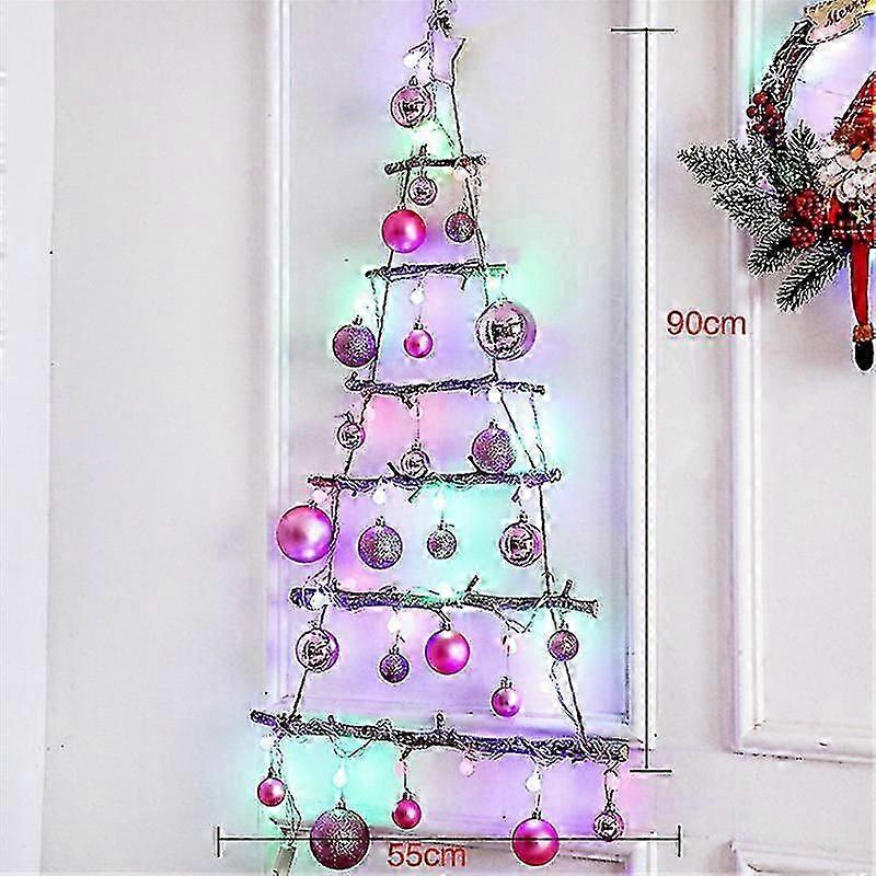 壁の上のクリスマスツリーDIYクリスマスペンダントツリークリスマス雰囲気の装飾