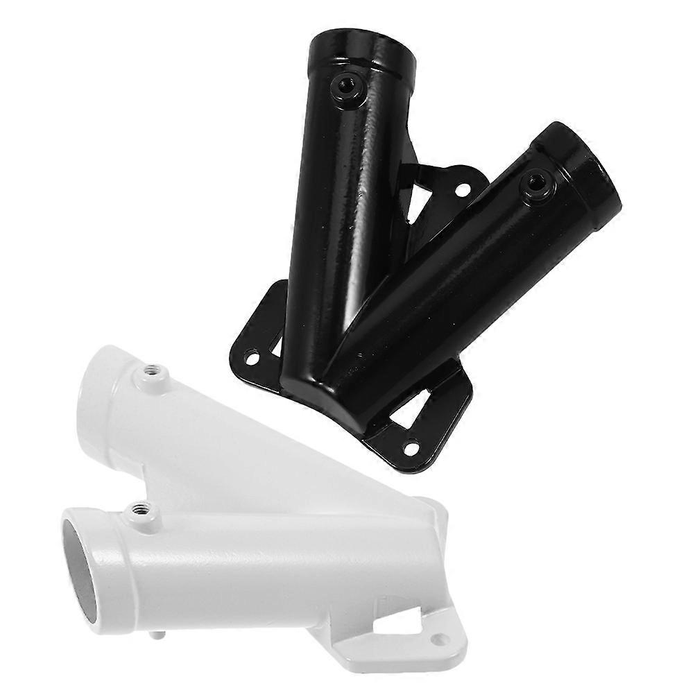 Double Flagpole Holder Aluminum Alloy for Flag 2Sets V Shape Wall Bracket