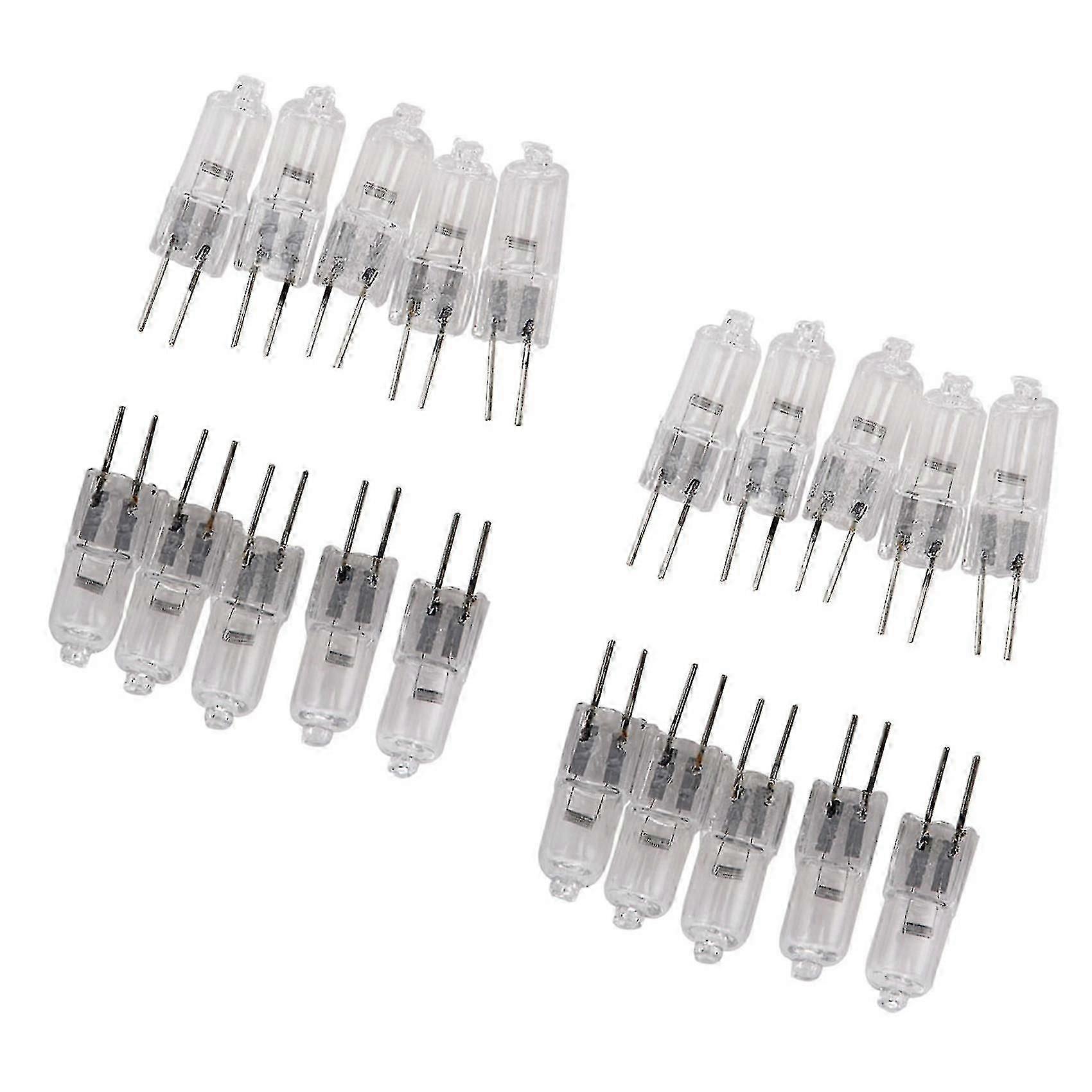 12V 35W G4 Halogen Bulbs Warm White Light Pin Base, 20-Pack