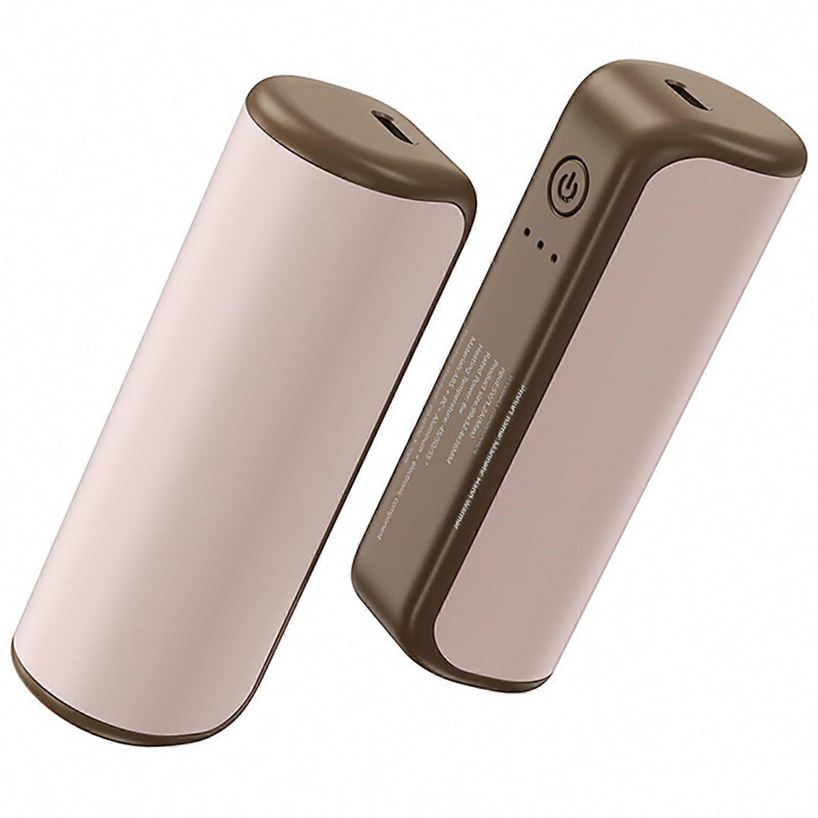 Rechargeable Magnetic Hands Warmers Pair 3 Second Heat 3 Temperature Setting 3000mAh Battery For Outdoor And Daily Use  Pink