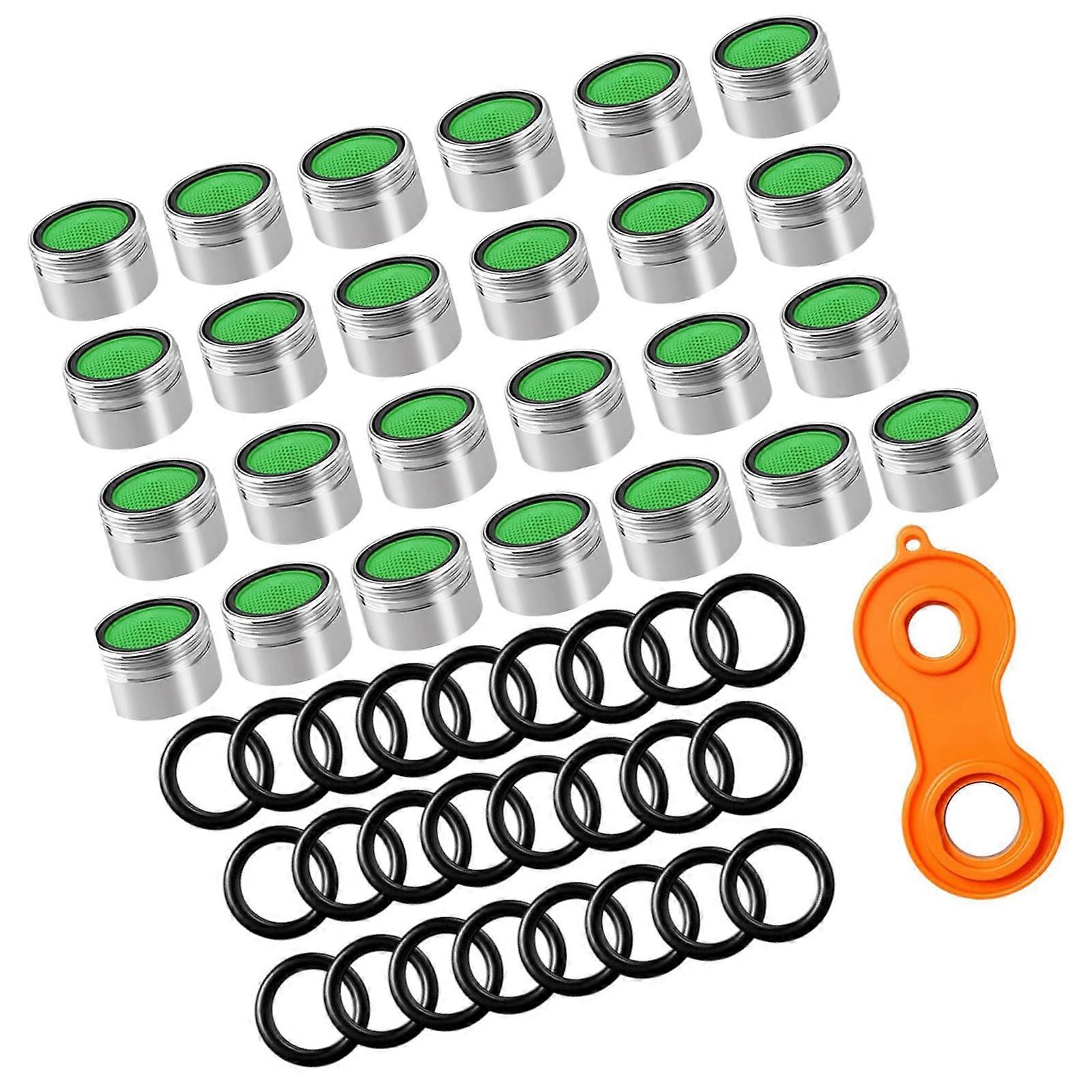 Sink Faucet Aerator Replacement Inserts Splash Proof Tap Bubblers Water Saving Flows Restrictors with Washer and Wrench Multicolor