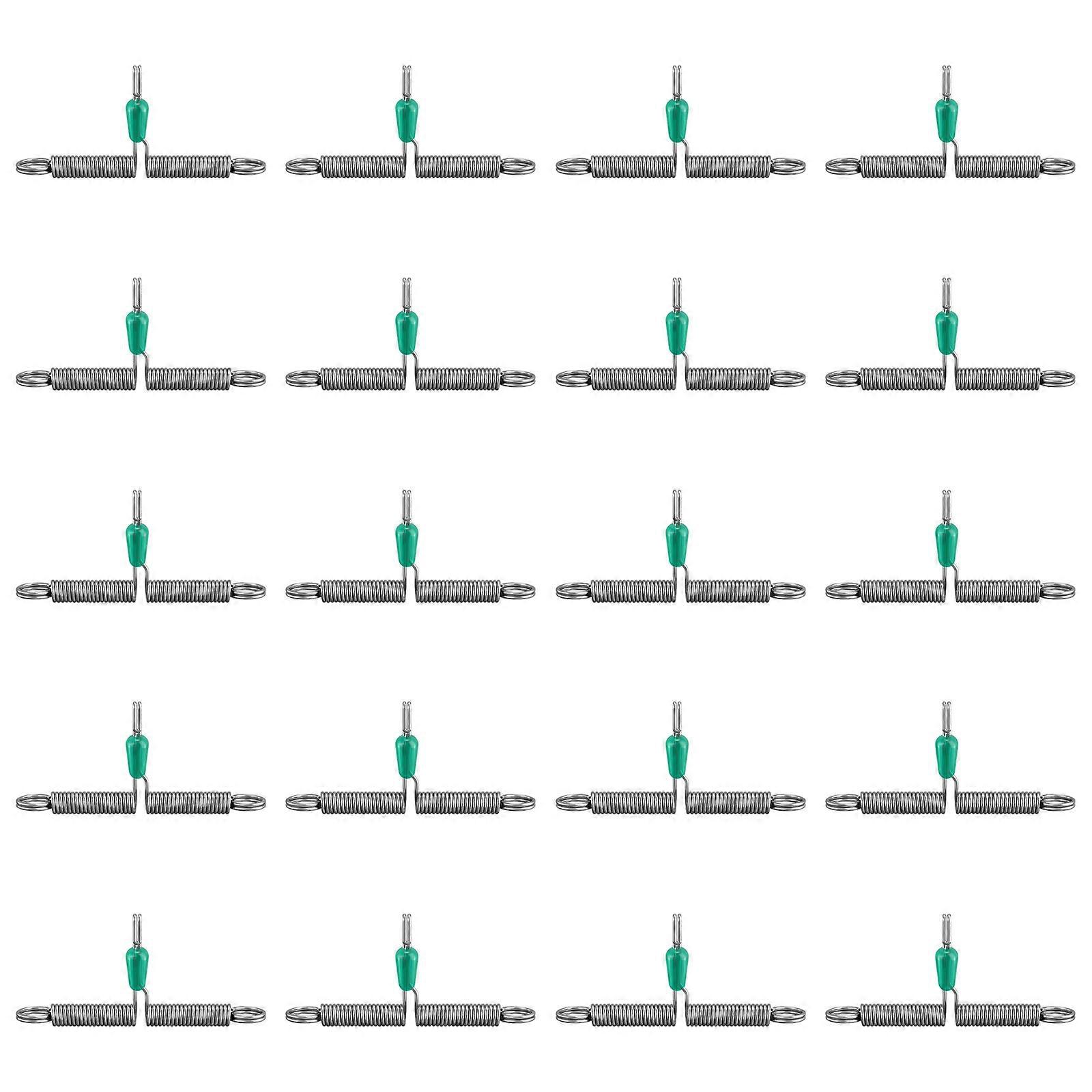 Fishing Balance Rigs T Shape Spring Rope Line Space Bifurcation Twisted Line Hook Rigs Hook Wire Arm Fishing Tool  Crystal Green