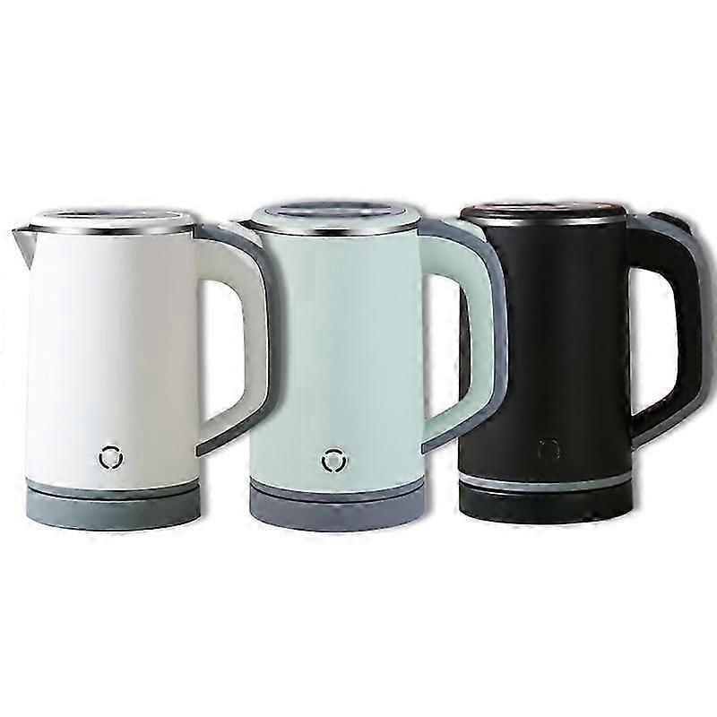 Vattenkokare i rostfritt stål, miniresekokare för 0,8 liter, 600 watt vattenkokare, dubbelväggsdesign, överhettningsskydd, snabbkokningsfunktion, quie