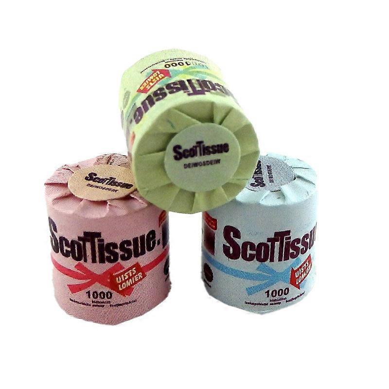 Dukker Hus Miniatyr Baderom Tilbehør 3 Pakke Toalett Ruller Vev