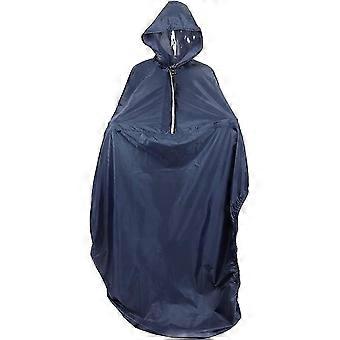 Wheelchair Rain Coat, Hooded Wheelchair Rain Cover Waterproof Soft, Wheelchair Waterproof Poncho With Hood, One Size For Men And Women1pcs Blue