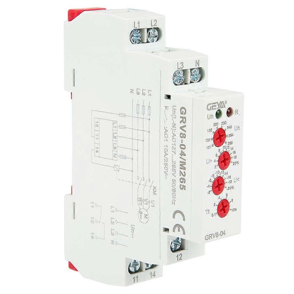 GRV8-04 3-Phase Voltage Monitoring Relay Phase Sequence Phase Failure Protection M265