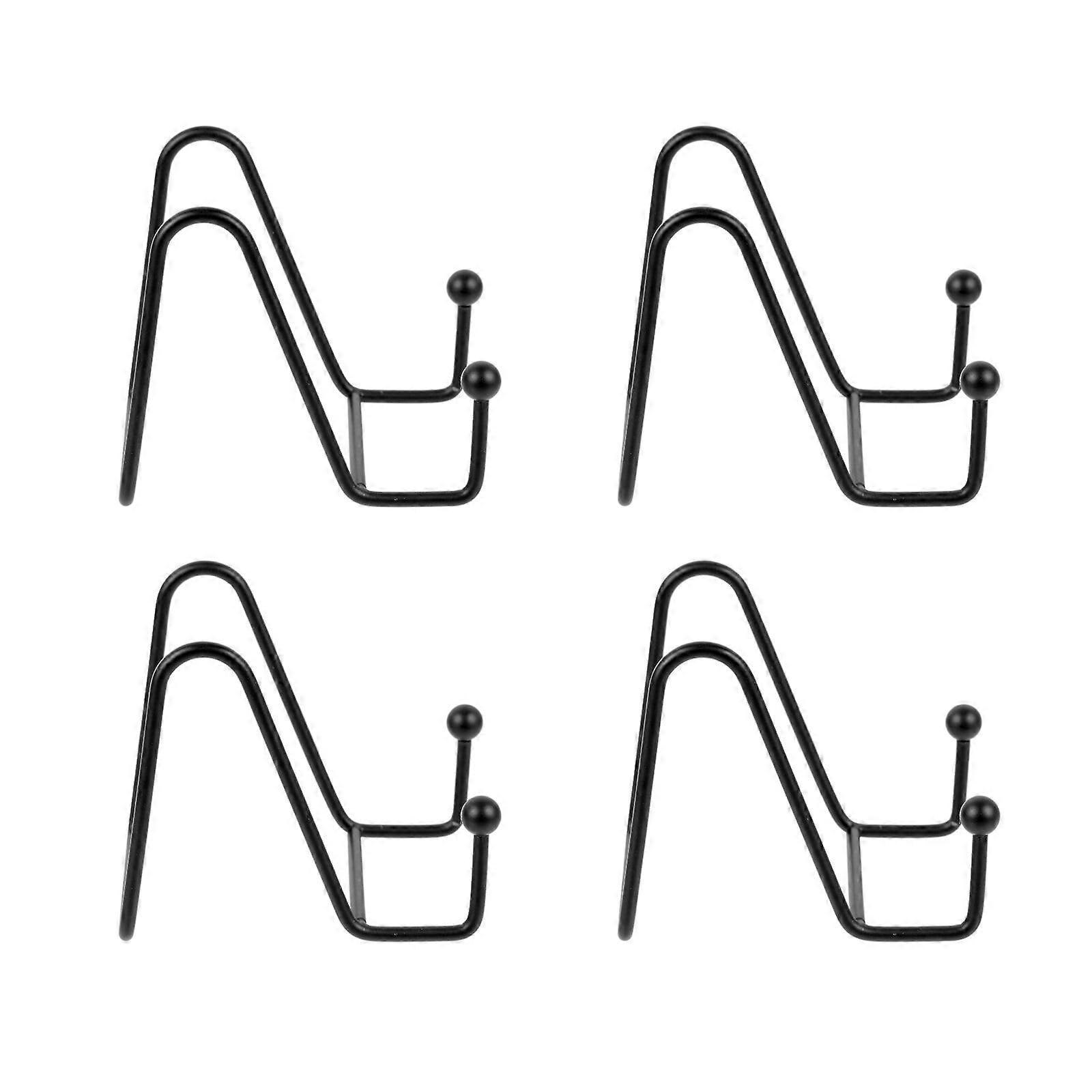 4pcs Plate Display Stands Photo Frame Holders Desktop Adornment Metal Stands