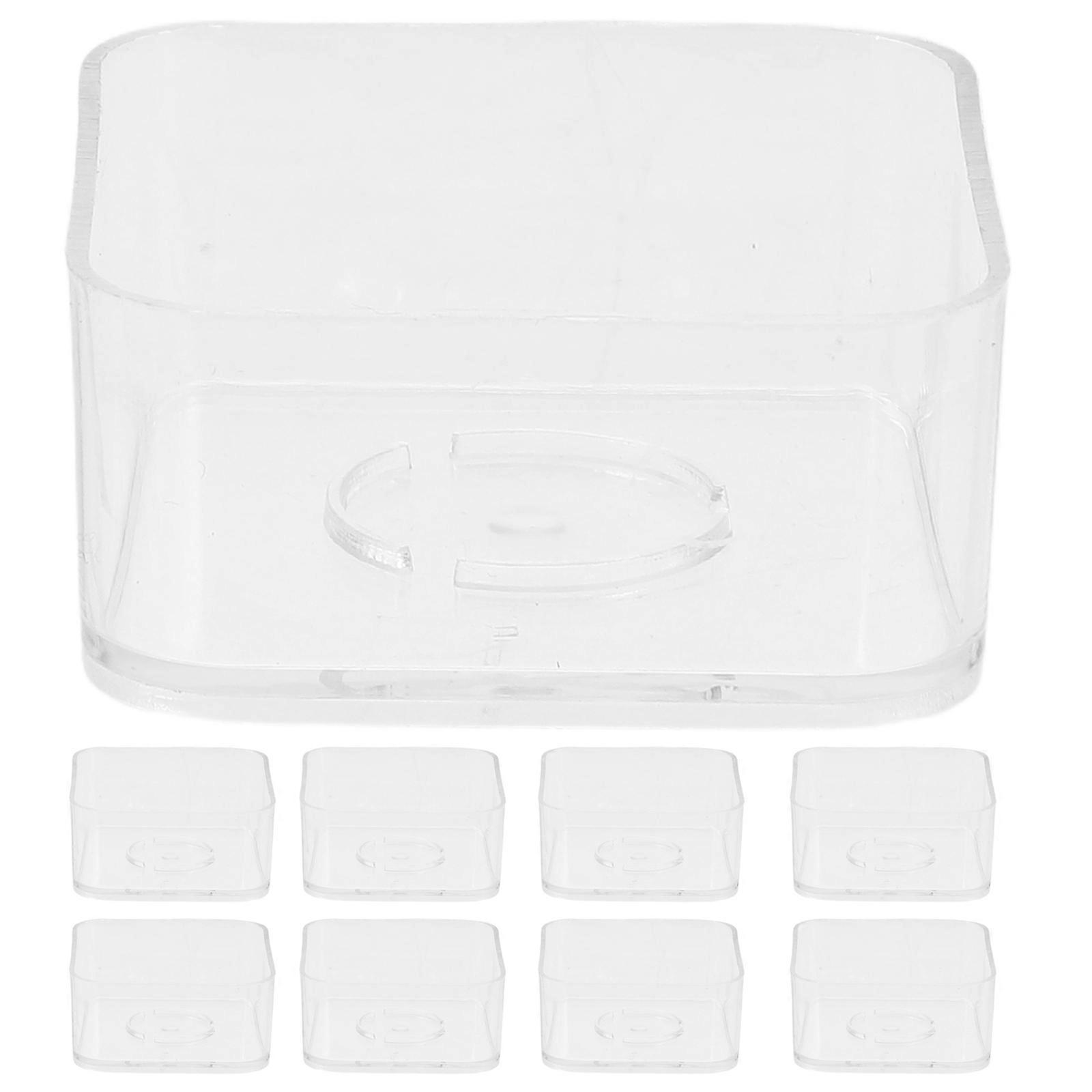 DIY Candle Making Square Tealight Cup Plastic for Candle Making 10Pcs