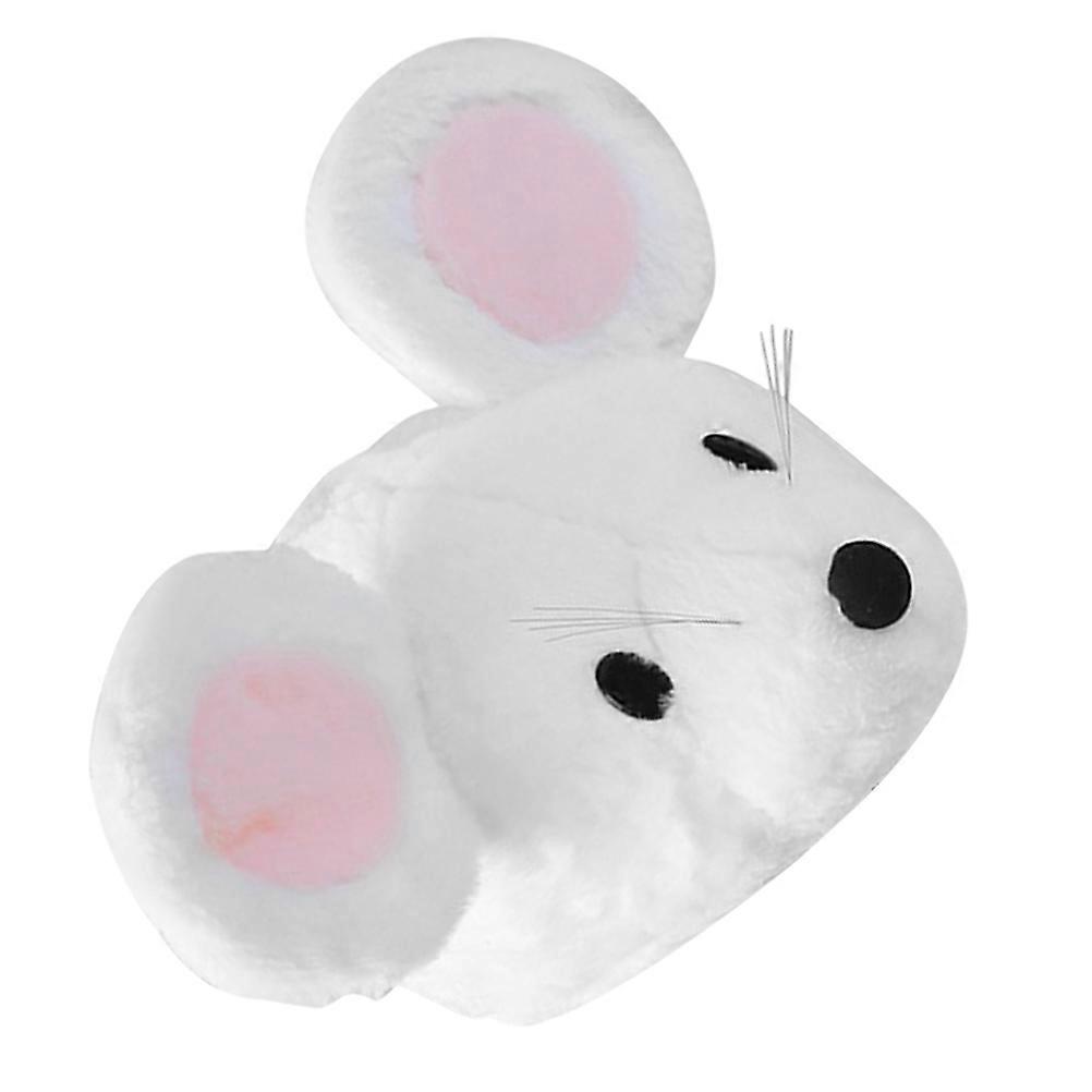 Cute Mouse Plush Toy Simulation Mouse Shape Claw Machine Games White Plush Material 1Set