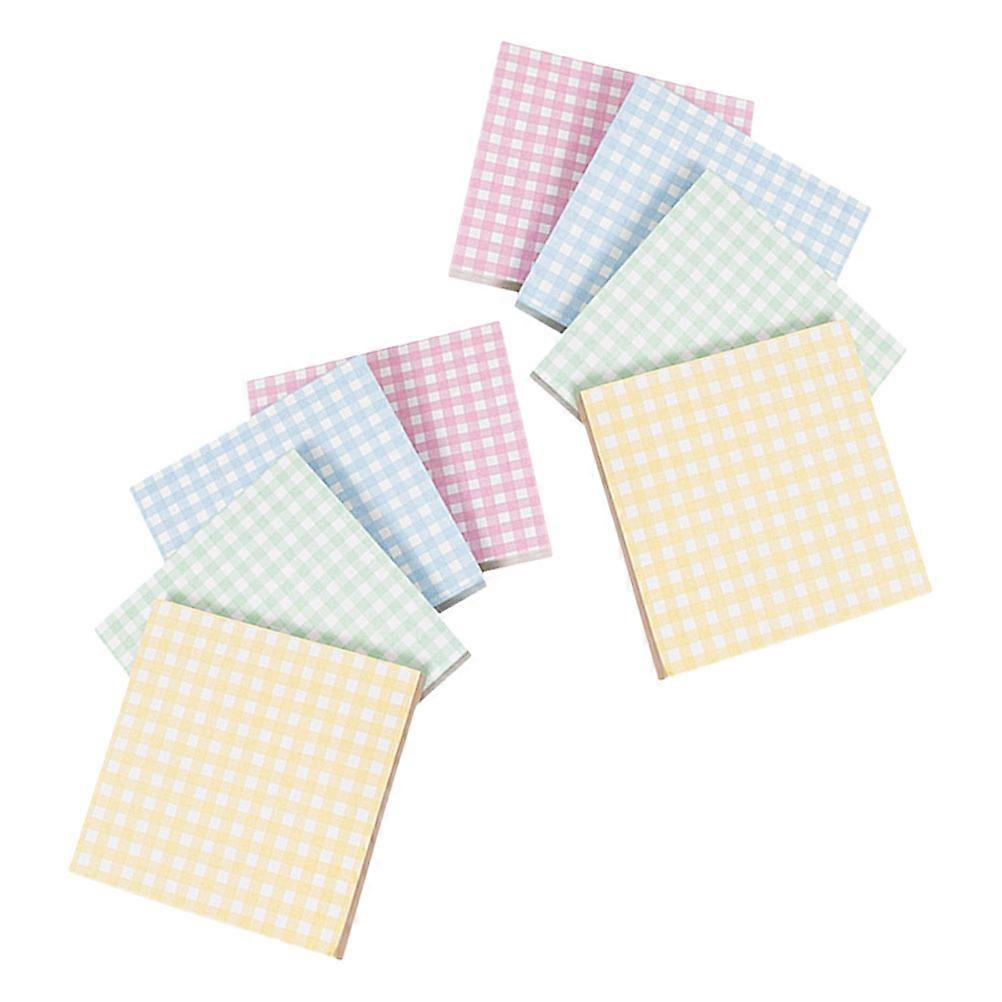 Tearable Sticky Memo Pad Square Grid Design for Daily Use 8Pcs Set