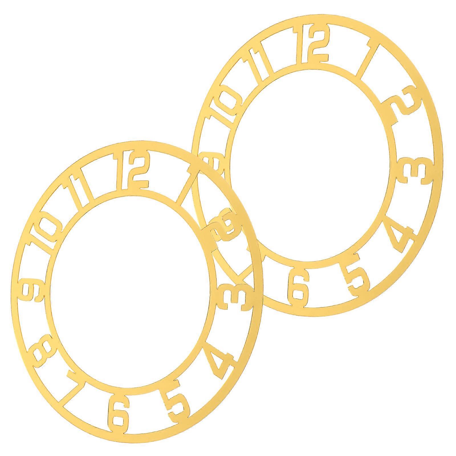 Acrylic Wall Clock Face Stickers with Arabic Numerals for Decoration 2Pcs