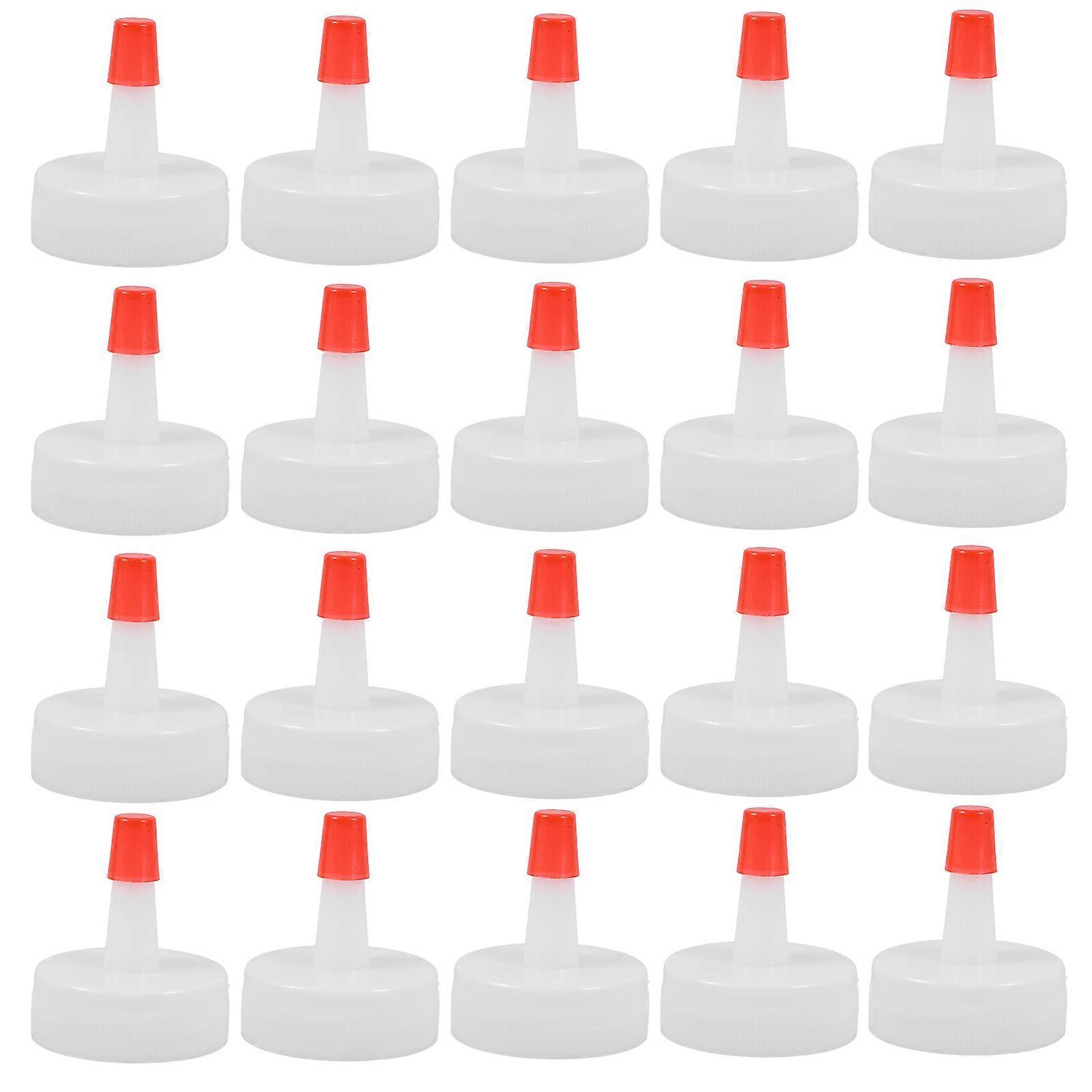 20pcs Squeeze Bottle Caps Dispensing Caps Sauce Bottle Tips Cover