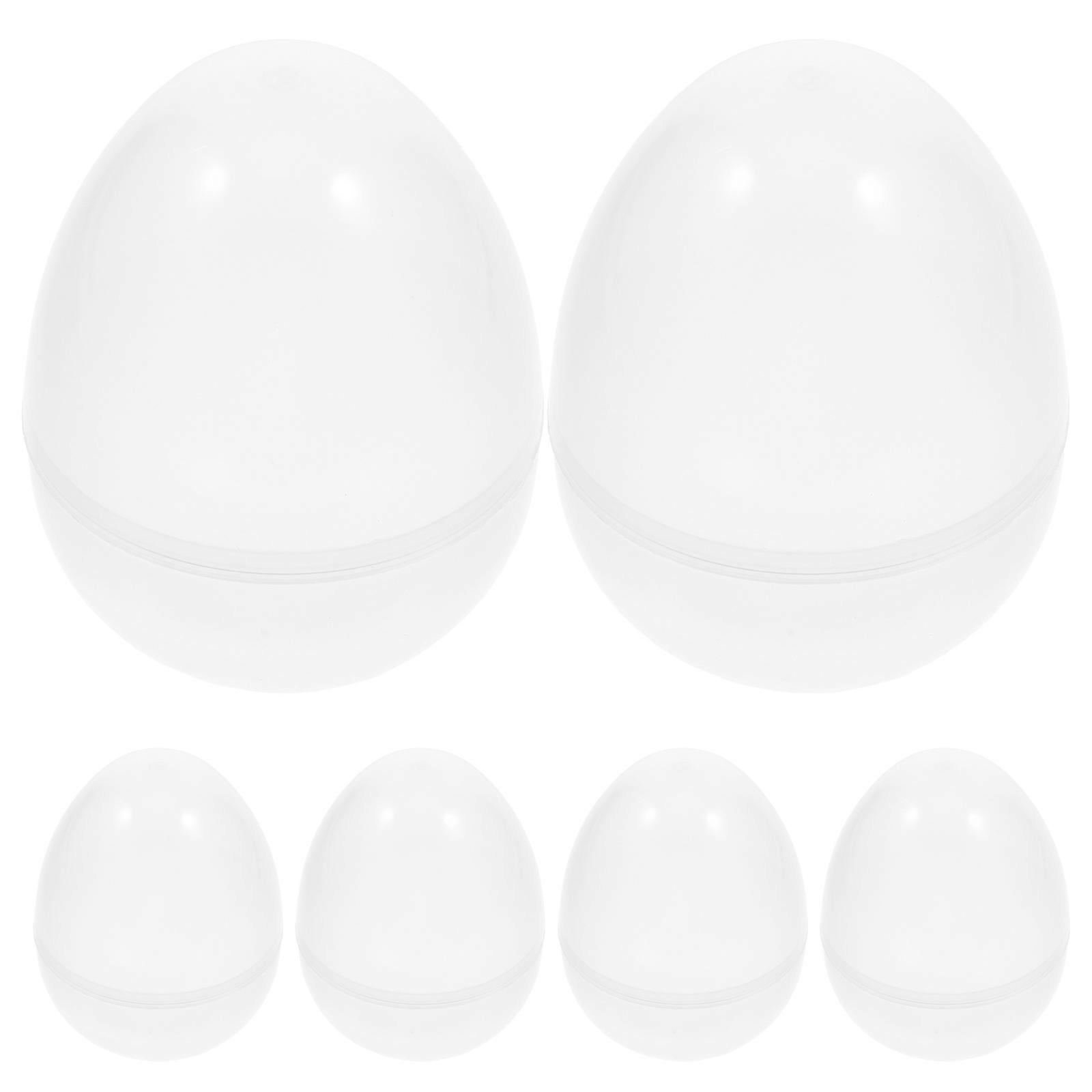 Fillable Easter Eggs for Party Gifts Transparent Plastic 6Pcs Candy Holders