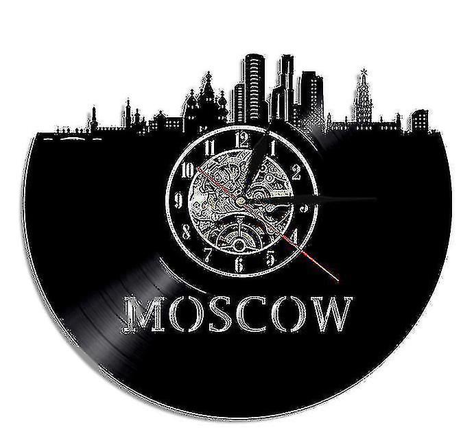 Stylish Moscow Vinyl Record Wall Clock