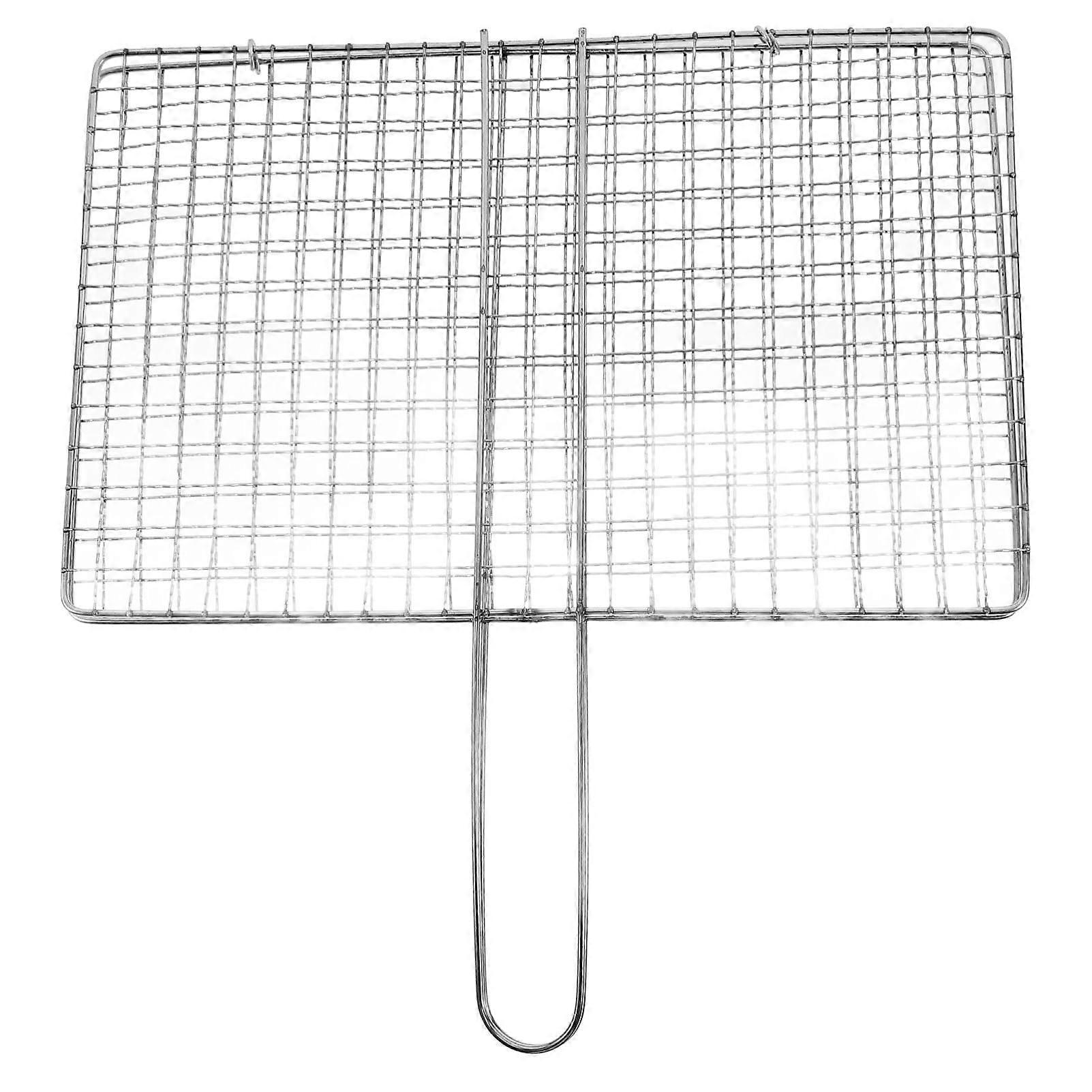 Grill Basket for Fish Meat and Vegetables with Secure Clamping and Even Heat for Outdoor BBQ