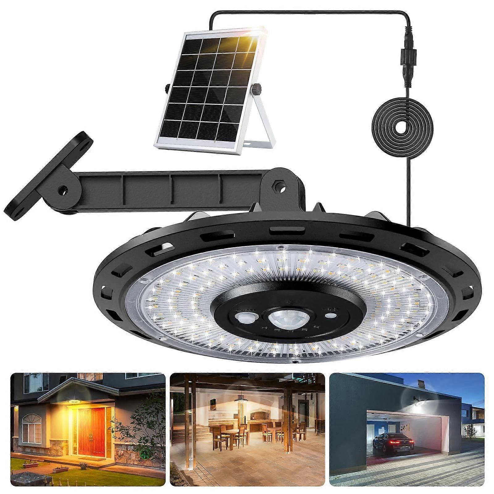 Solar Flood Light with Remote Control, 1200LM Waterproof LED for Yard, Garage, Patio, Barn
