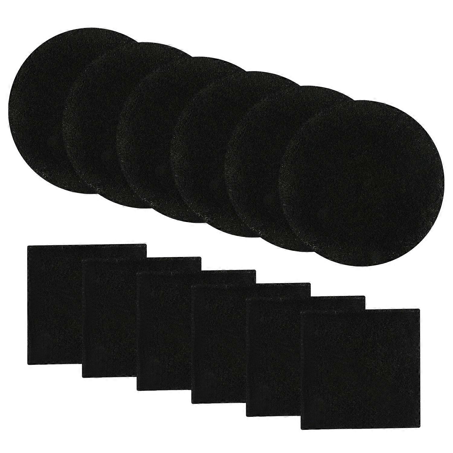 Compost Bin Filters 12 Pack with Odor Neutralizing Activated Charcoal Round and Square Replacement