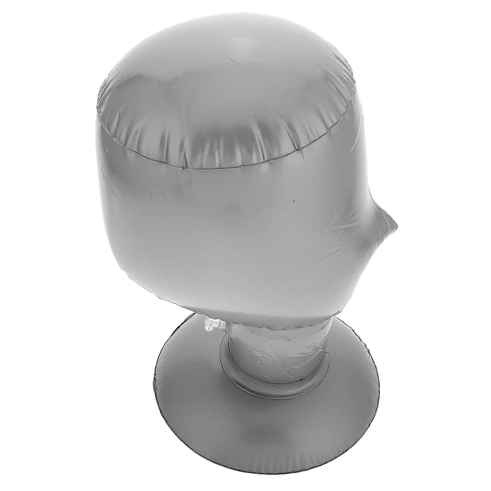 Wig Display Mannequin Head with Inflatable Form and Hat Holder