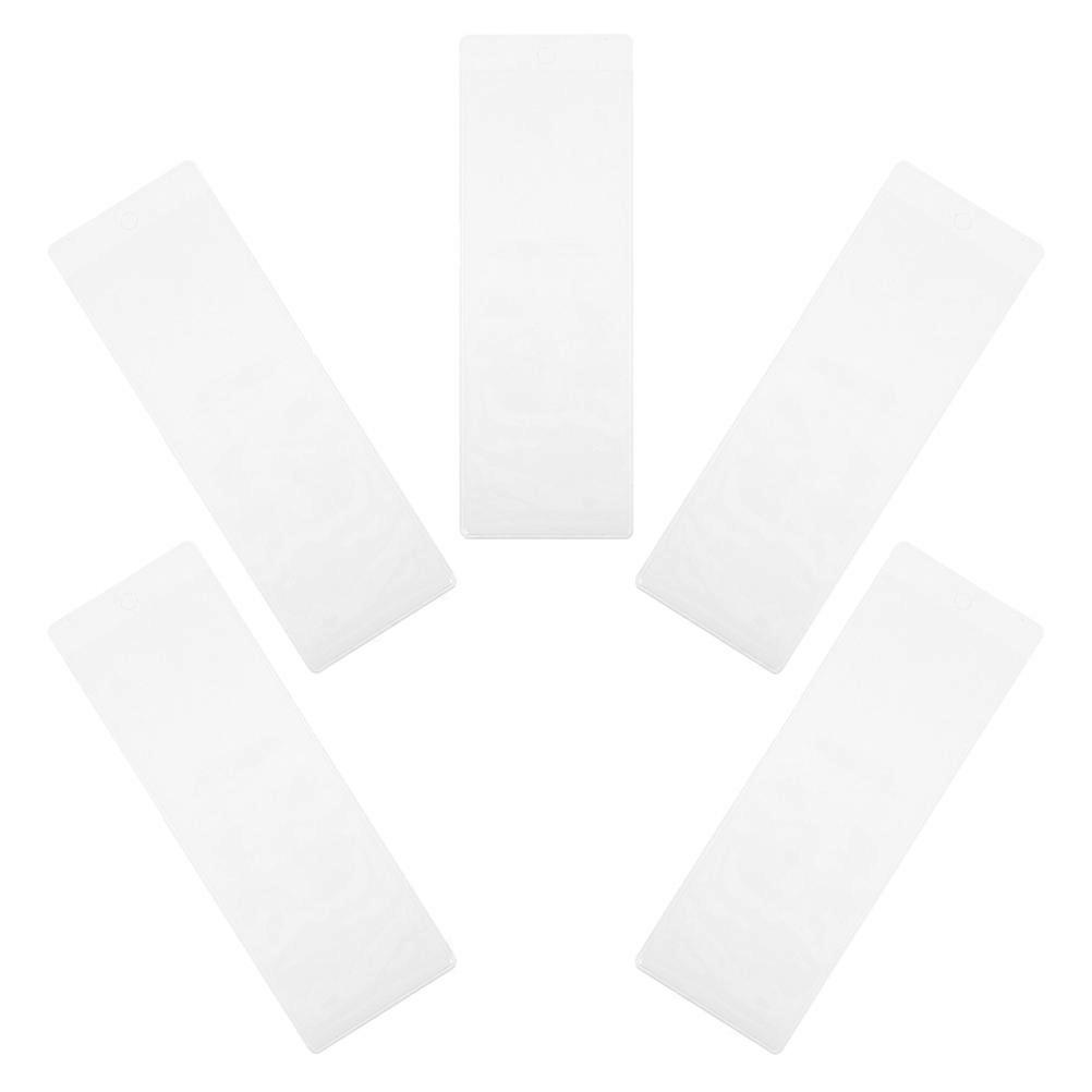 Clear Transparent Bookmark Sleeves PVC Holders for Bookmarks 5Pcs