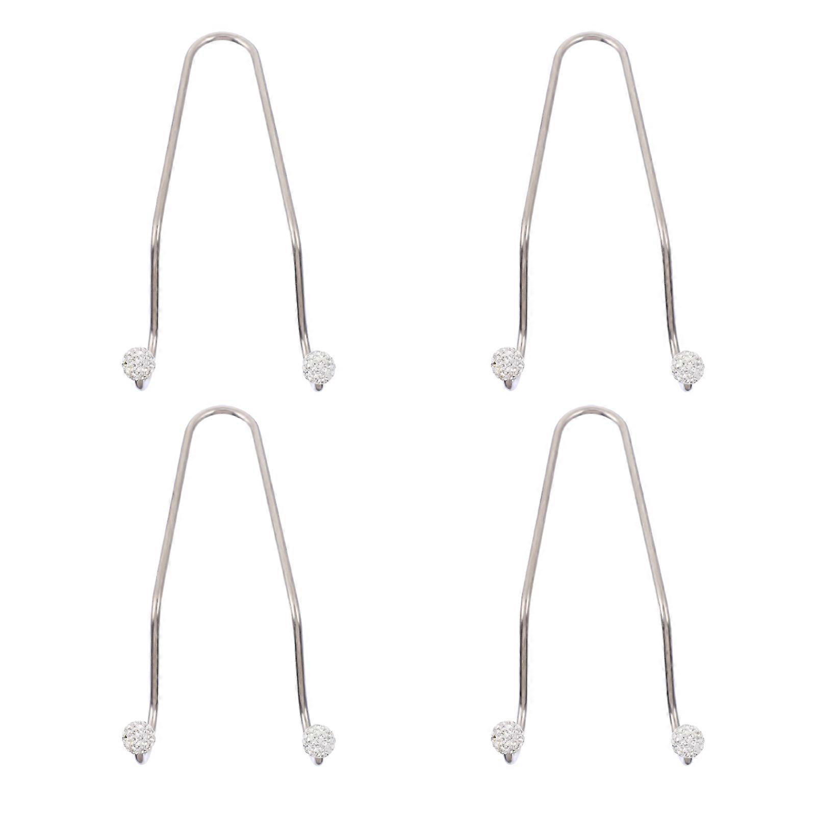 Car Storage Hooks Interior Headrest Organizer with Rhinestone 8Pcs