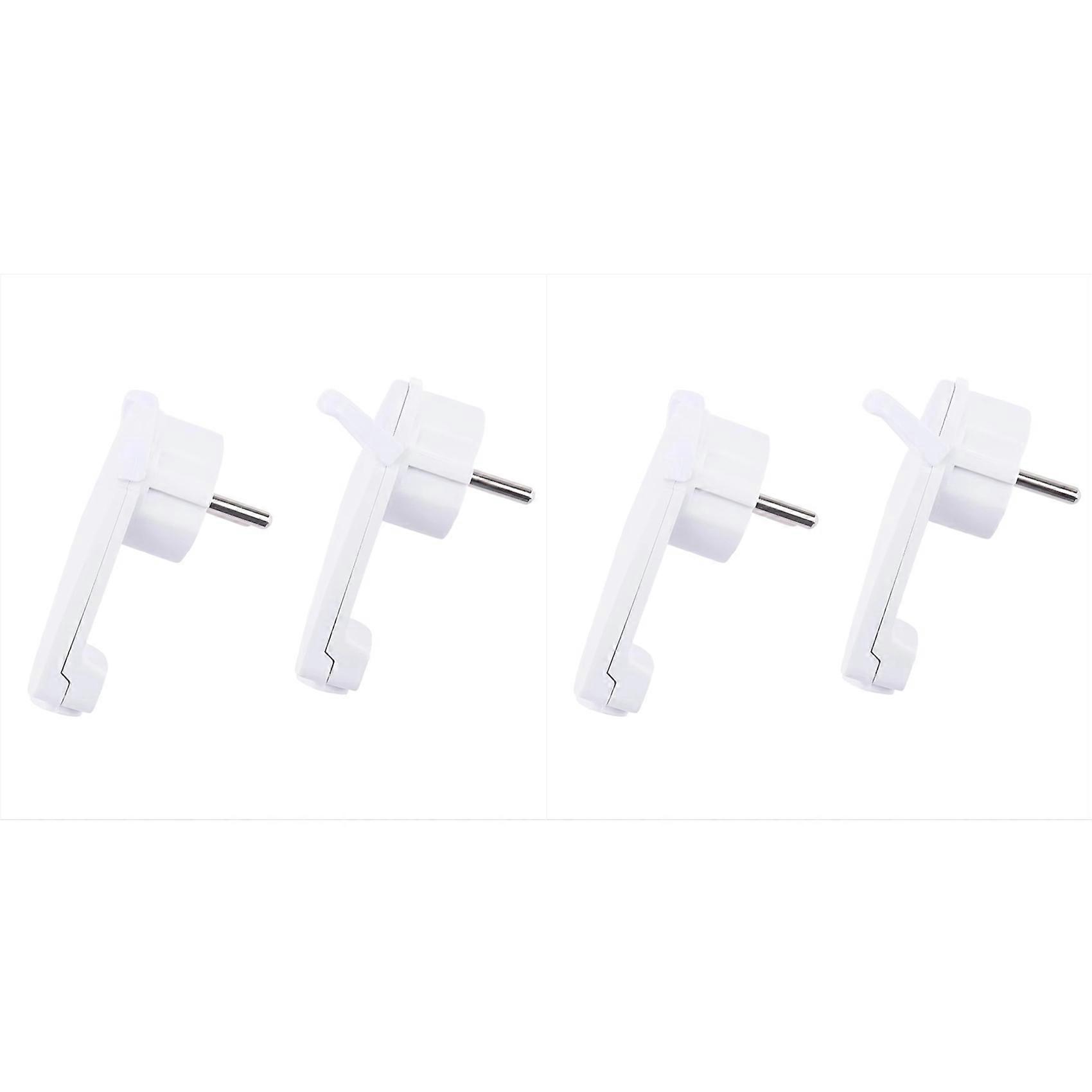 4pcs White Schuko Angled Plug Flat Schuko Flat Plug 250 V (16 A) Schuko Plug Flat Eu Plug