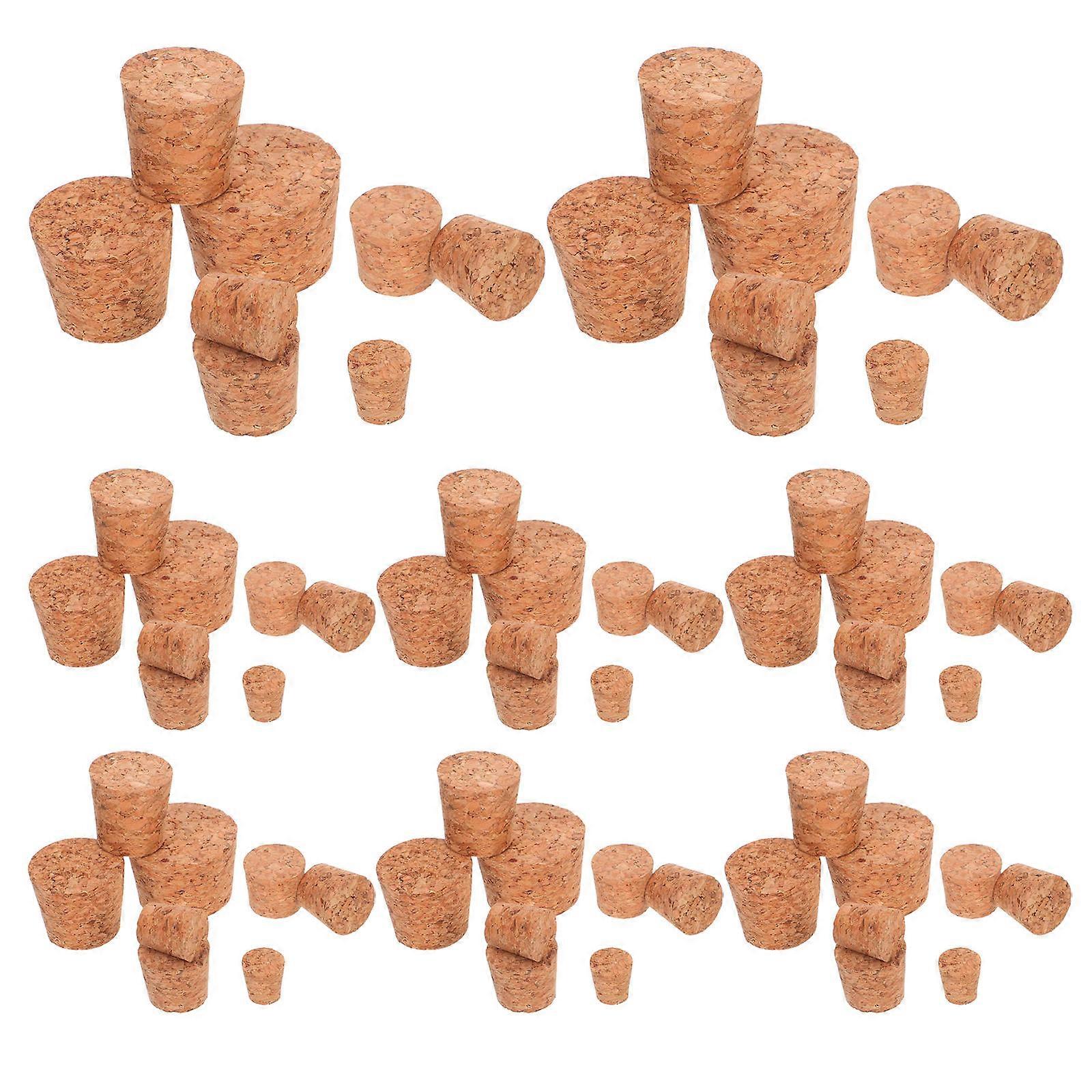 Brown Cork Plugs for Bottles Featuring Tapered Design 80Pcs