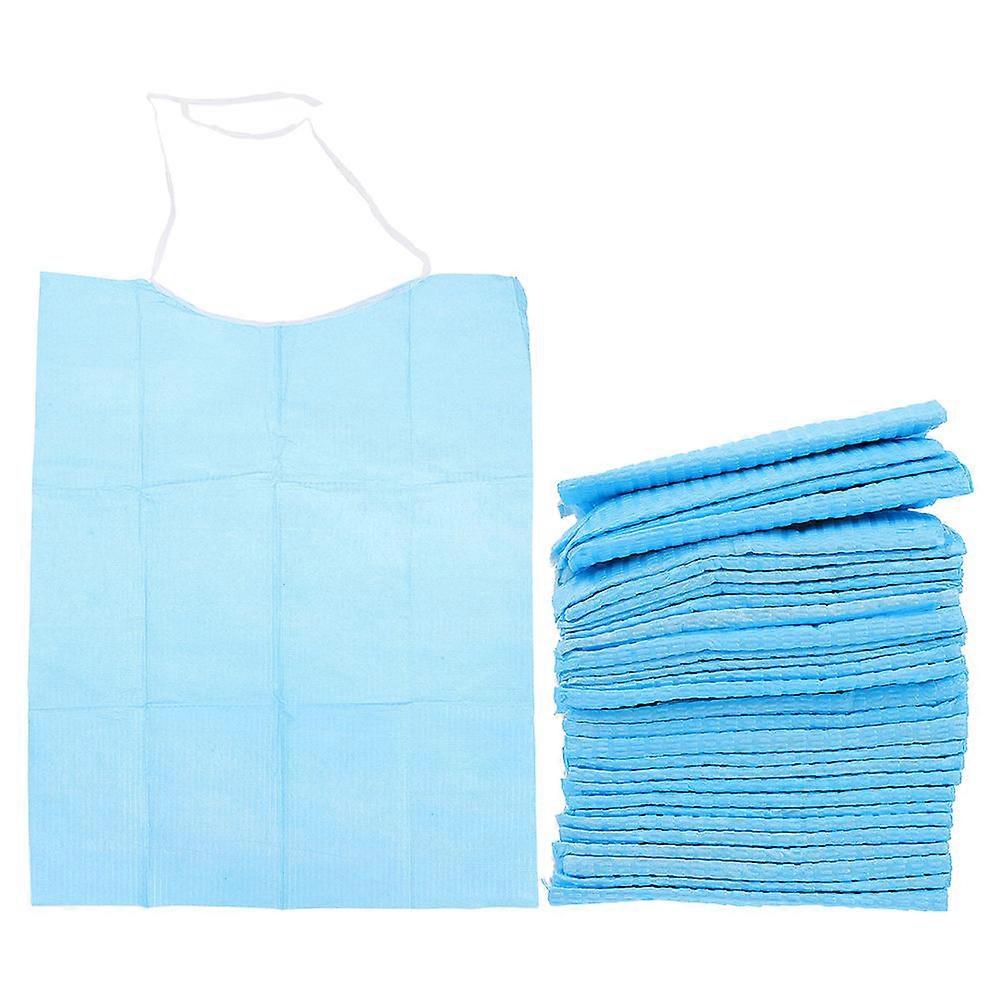 Disposable Waterproof Bib for Elders for Oil-Proof Eating 60Pcs