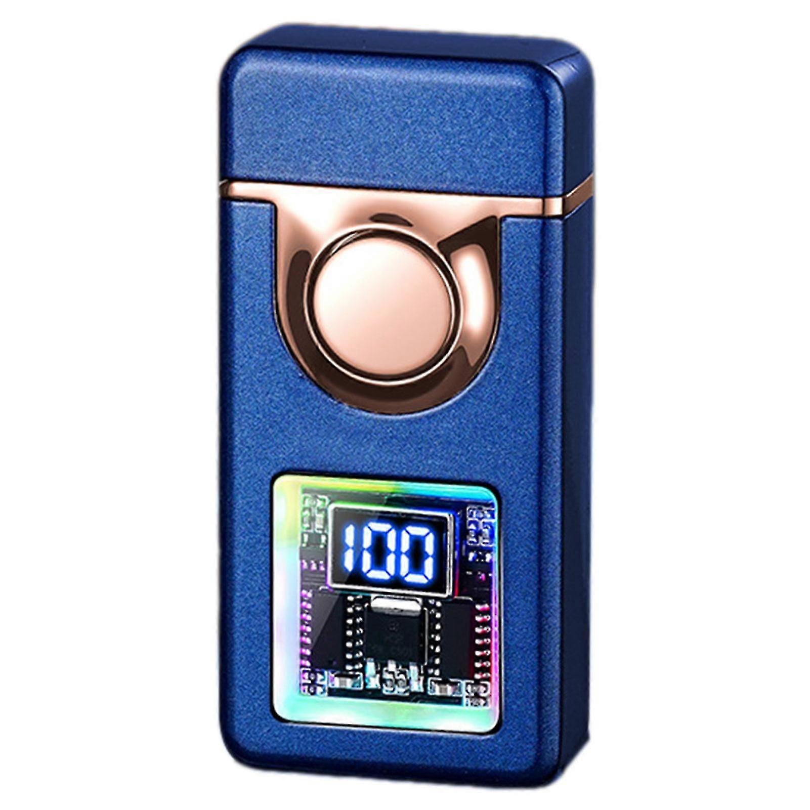 Double Fire Windproof Lighter Digital Display Intelligent Induction Direct Flames Lighter for Camping