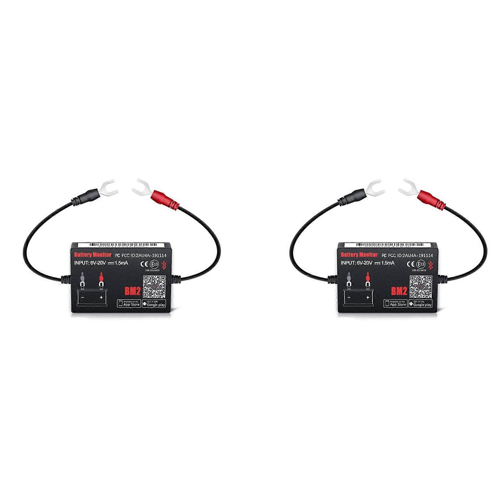 2X Bluetooth BM2 12V Battery Monitor Car Battery Analyzer Test Battery Diagnostic Tool for Android IOS Phone