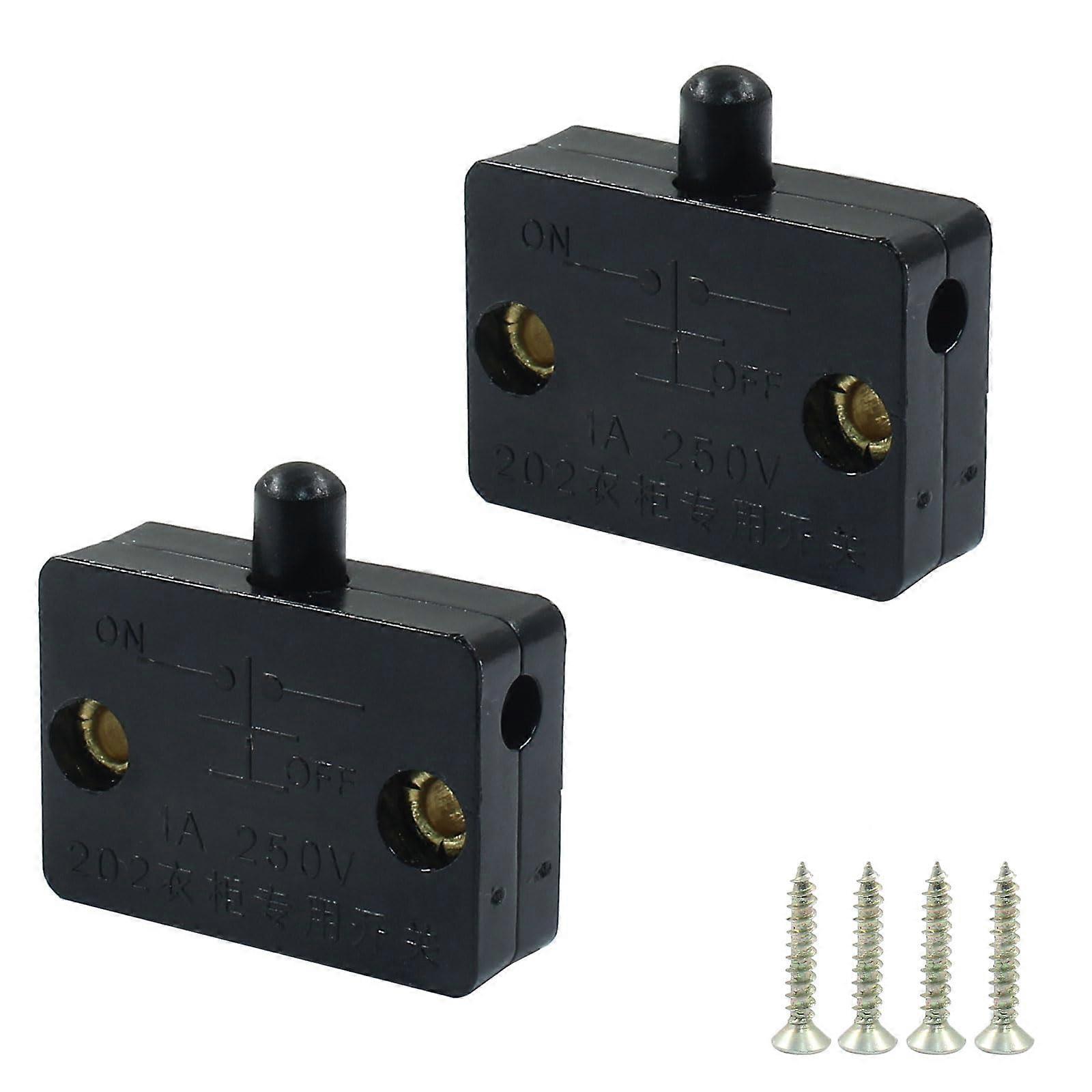 2Pcs Cabinet Door Light Switch 12V 24V Wardrobe Touch Sensor for Closet Pantry Automatic Lighting