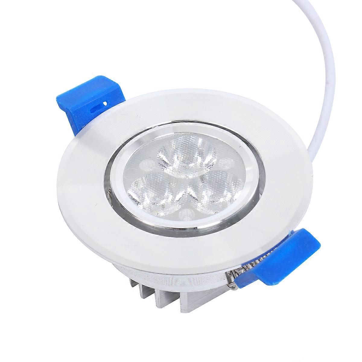 Ceiling Spotlight with 3 LED Bulbs for Home Office Lighting Adjustable Angle Plastic Multi Color 3W
