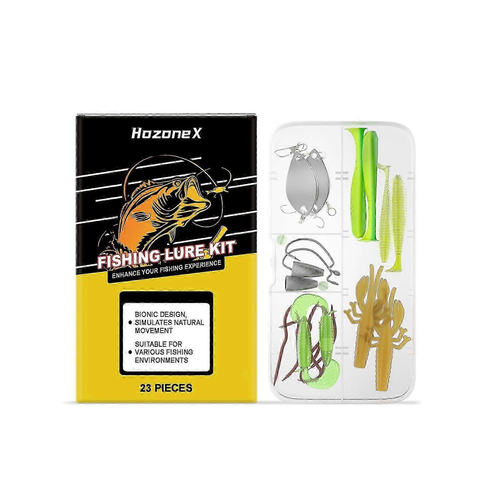 Topwater & Slow Sinking Lure Set-Lures-Baits- Attractants-Spoons-for Bass Trout Salmon, 23