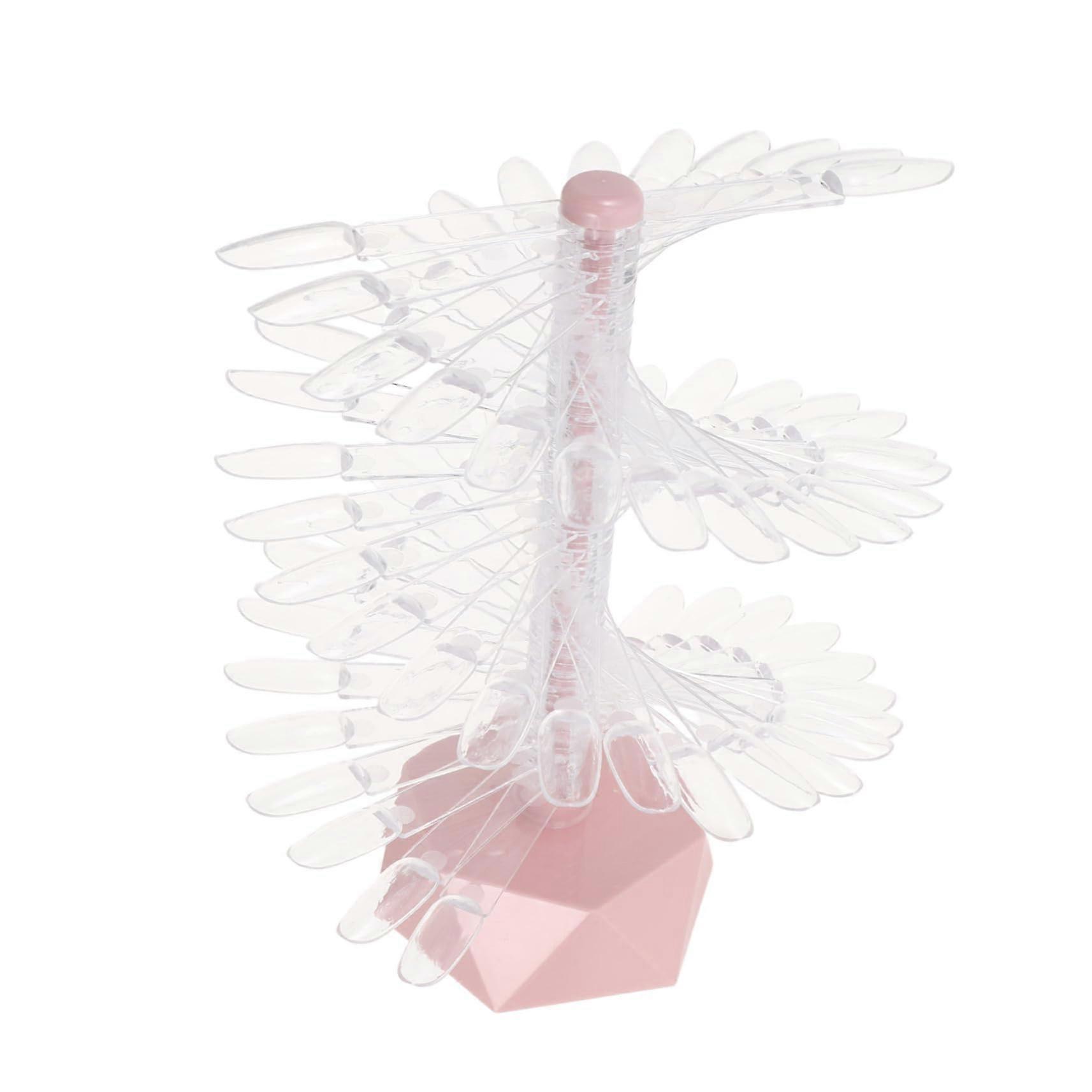 Nail Display Stand Spiral False Nail Tips Holder with Durable EasyClean Base for Salon Use