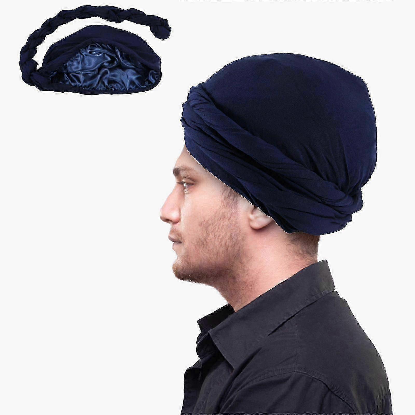 Men's Retro Elastic Modal Satin Bandana - Comfortable Drawstring Headwear with Multiple Styles to Choose From