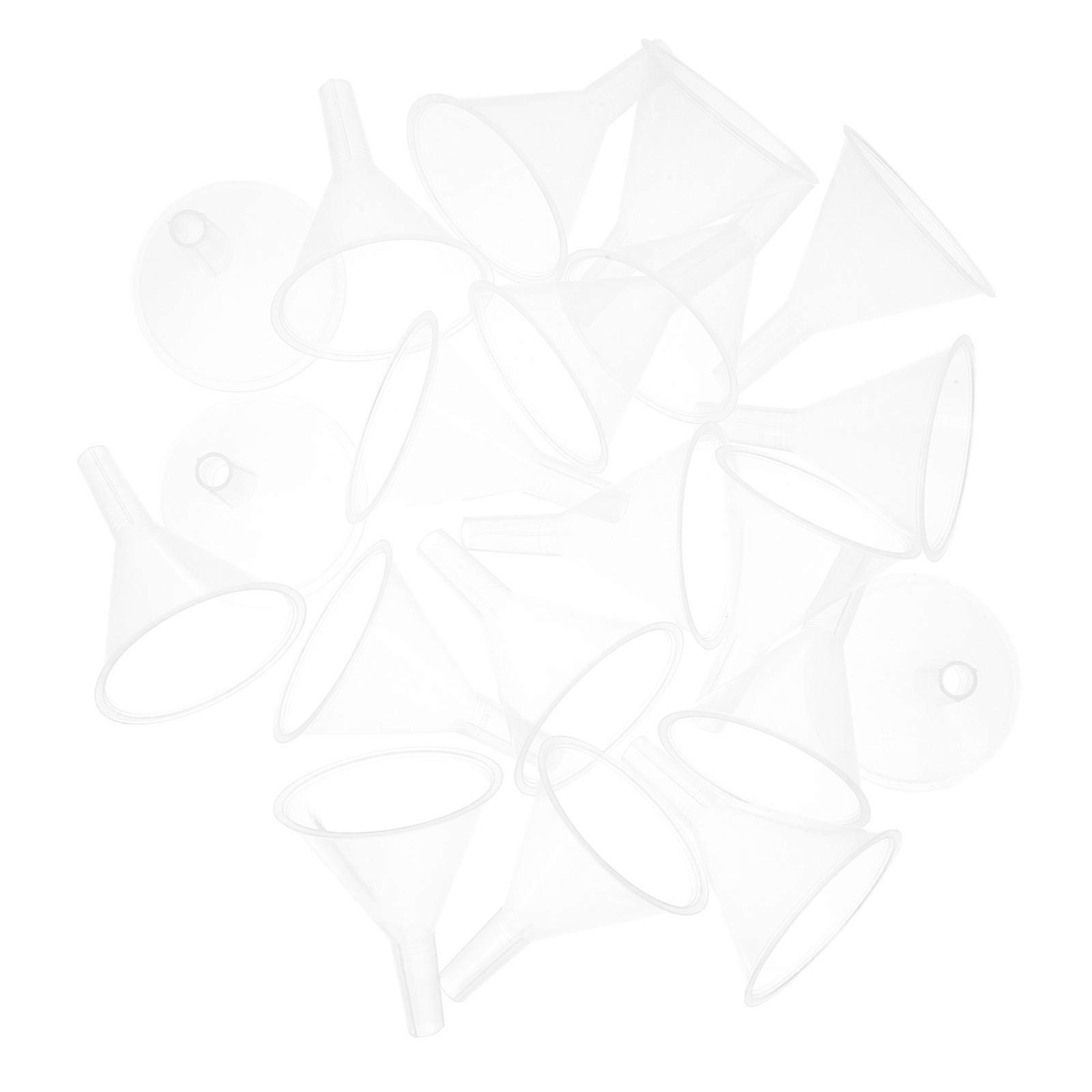 Chemical Filter Transparent Funnel for Lab Transfer 20Pcs Pack