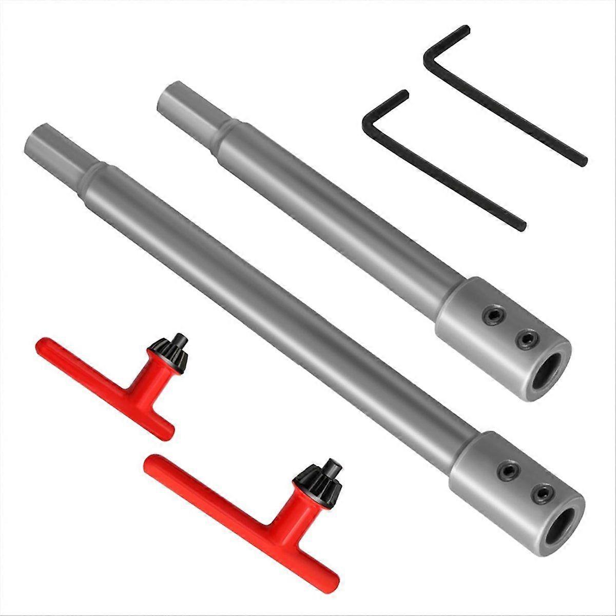 2Pcs 7"&10" Bit Extension for 3/8", Hole Saw Extension for Adding over 5-3/4 to 8-3/4 Inches of Drilling Depth,Drill Bit