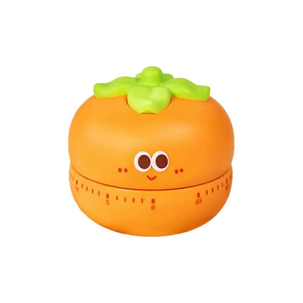 60Minute Mechanical Kitchen Timer with EasyRead Dial, NonSlip Base, Orange Persimmon Design