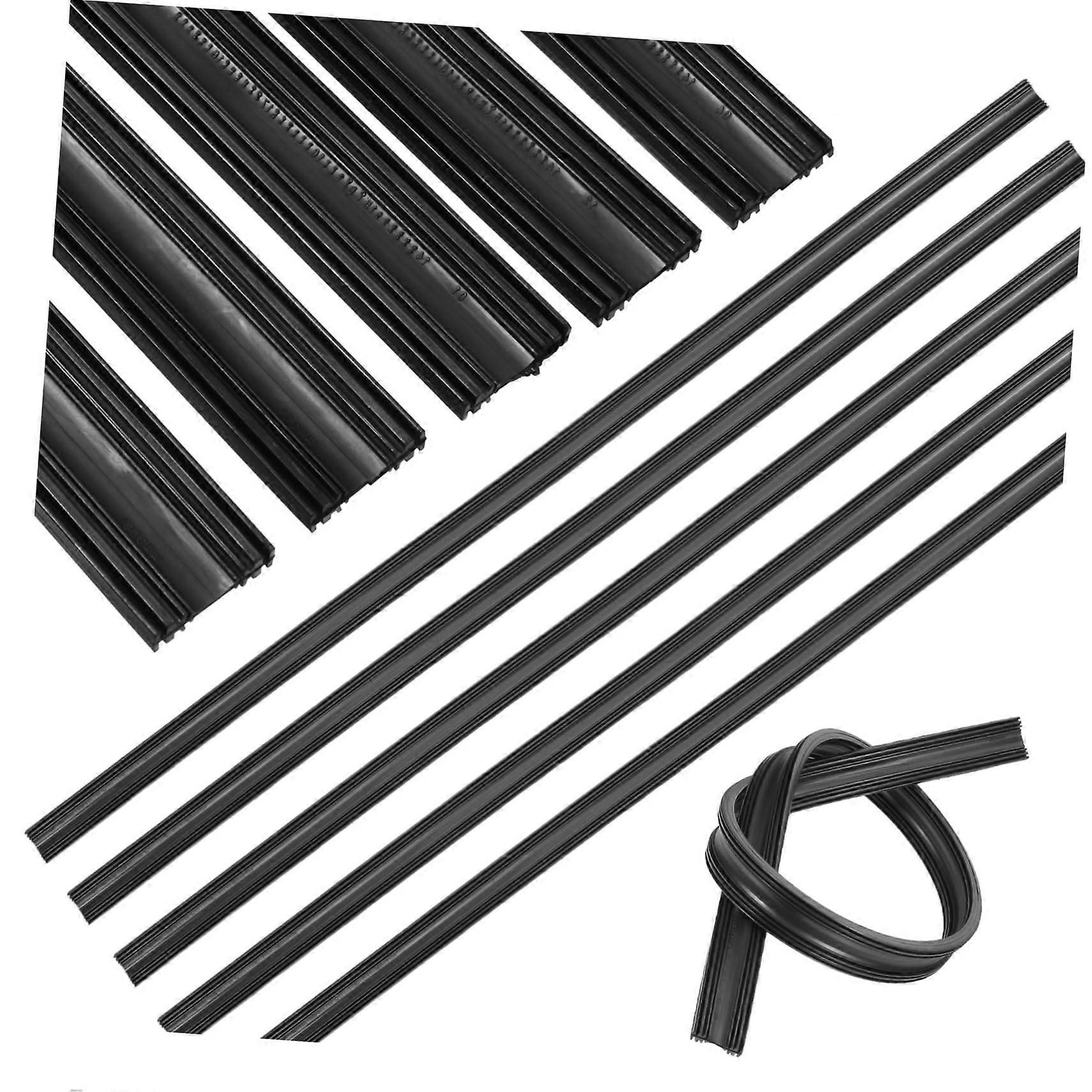 10pcs Frameless Windshield Wiper Blade Refills Durable Rubber for Clear Vision Universal Fit