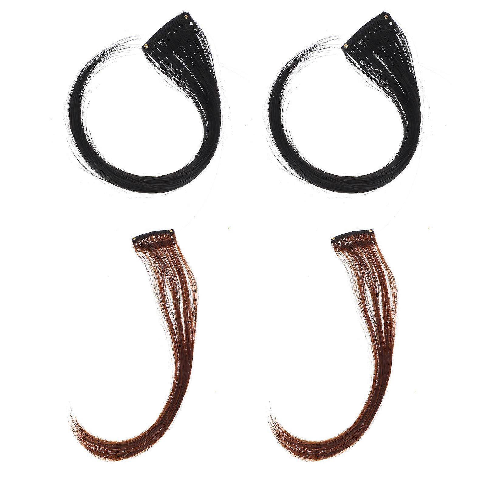 Natural Bang Wig for Decor Featuring 4Pcs Stylish Side Bangs