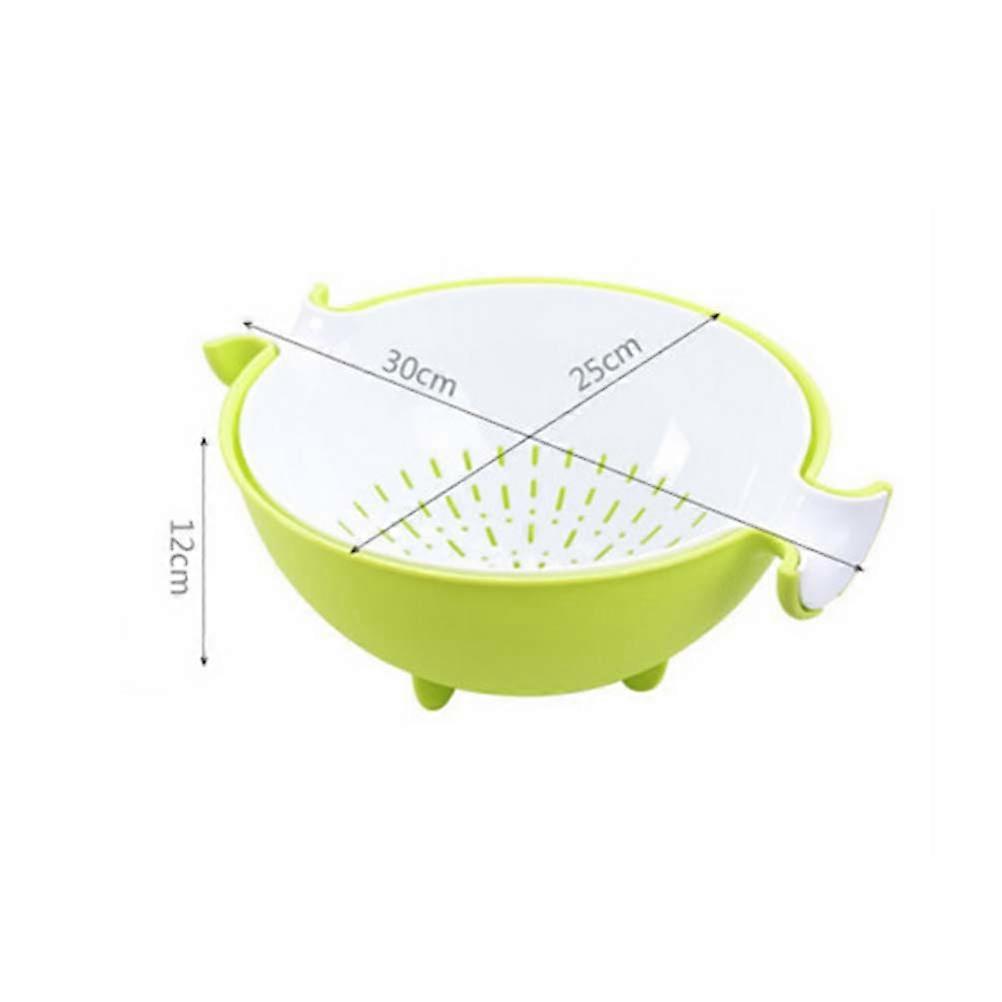 Green 2-in- Strainer Colander and Bowl Sets for Efficient Draining 2-Pcs