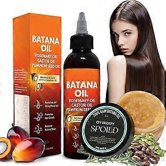 2 In 1 Batana Oil Hair Repair Kit, Batana Oil For Hair Growth, Strengthens The Roots, Nourishes, Revives Scalp, Repair Dry Damaged Hair, Deep Conditio