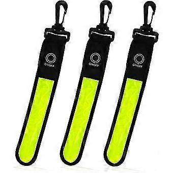 Safety Reflective Glowing Bag Pendant Tag For Running Commuter Cycling Dog Walking Jogging Sports Gear Adults Children Bag Fluorescent Yello