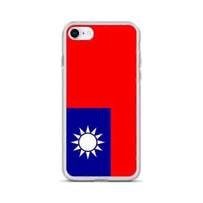 Phone Case – Taiwan Flag – Compatible with iPhone 8 – Soft Cover – Durable and Shockproof - Silicone - Pixelforma