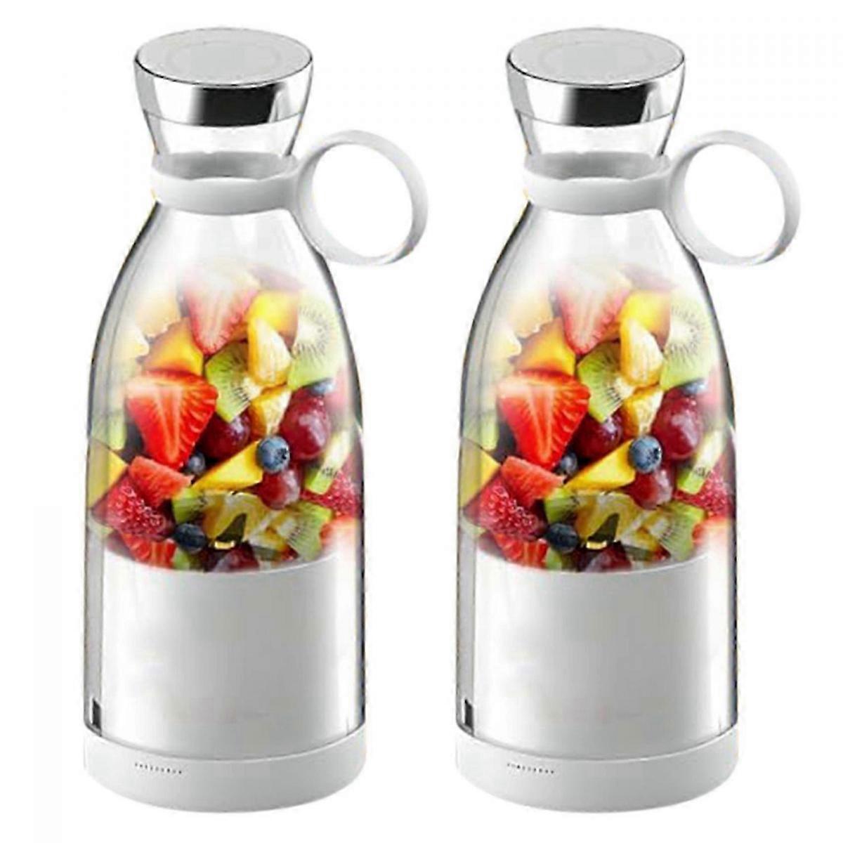 2-Pack Portable Rechargeable Blender with Travel Cup, 420ML