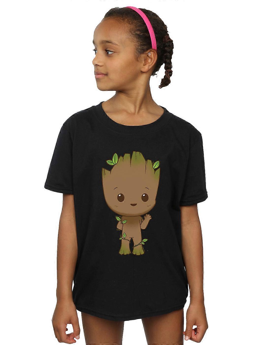 마블 걸스 아이 엠 그루트 치비 웨이브 포즈 티셔츠