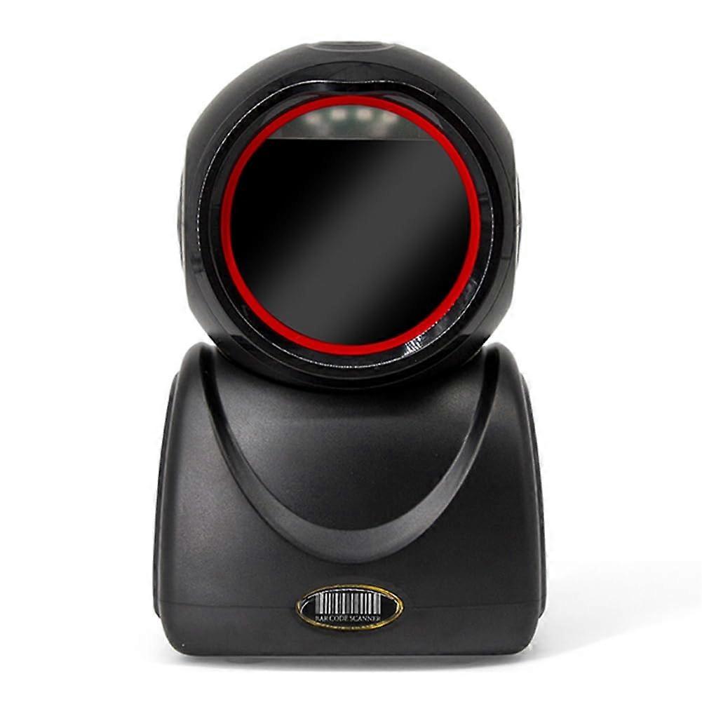 Omnidirectional USB Barcode Scanner 1D 2D QR Code Reader for POS Windows Mac Linux Black