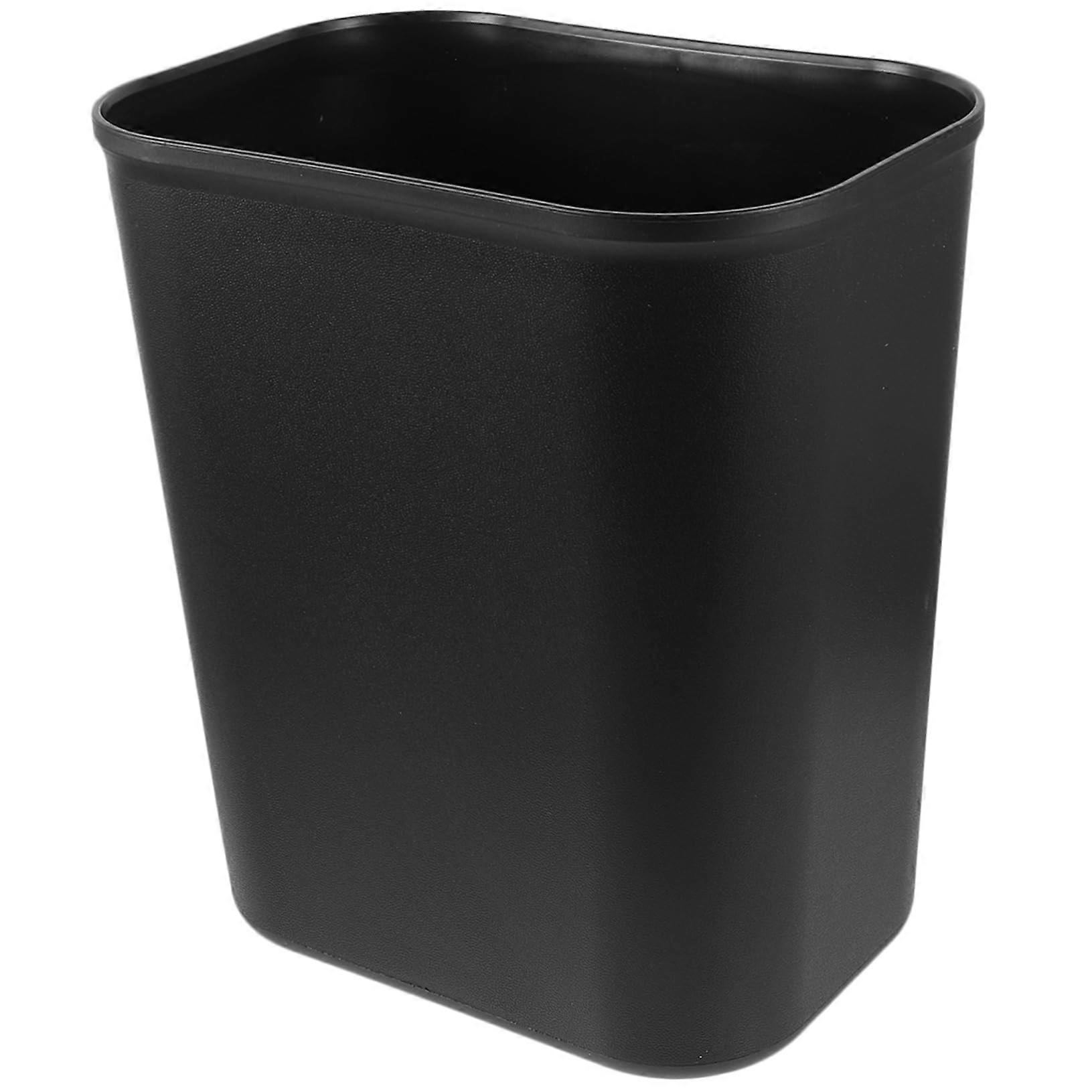 15L Square Trash Can SpaceSaving Garbage Bin for Office Kitchen Under Desk Easy Clean Black