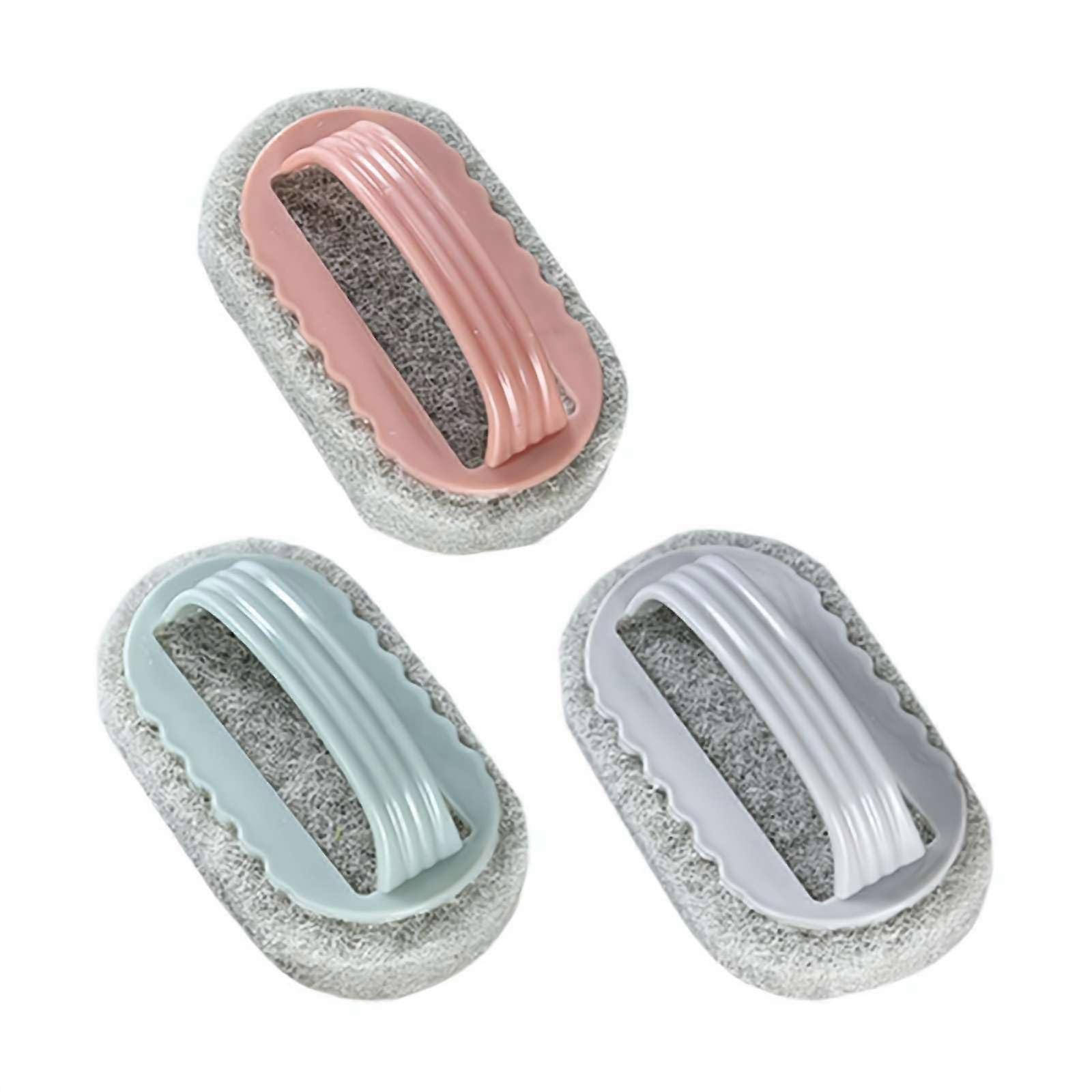 3Pcs Sponge Cleaning Brush with Ergonomic Long Handle, Scratch for Kitchen Sink and Bathtub
