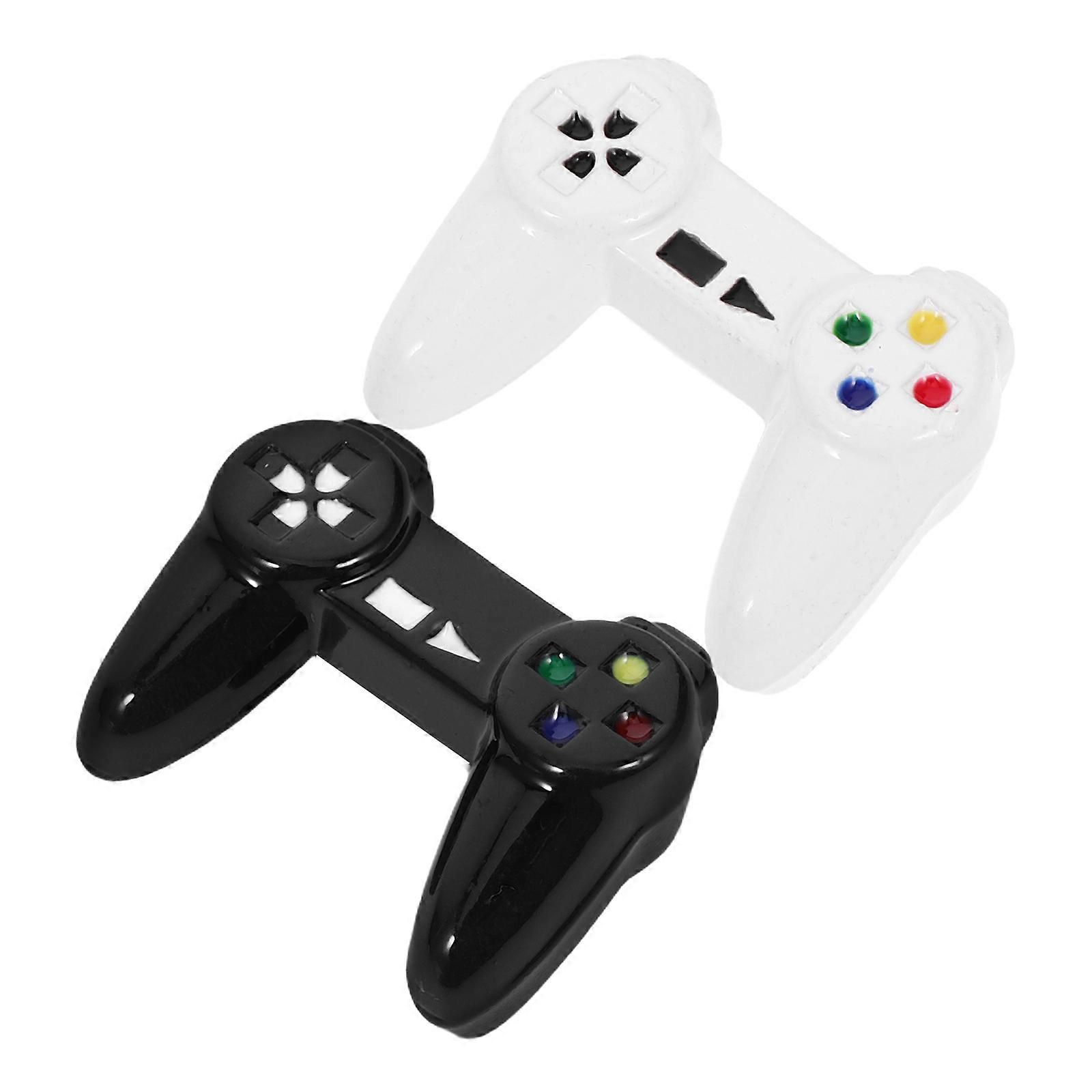 Assorted Color Miniature Gamepad for Dollhouse Decor 2Pcs Alloy Controller