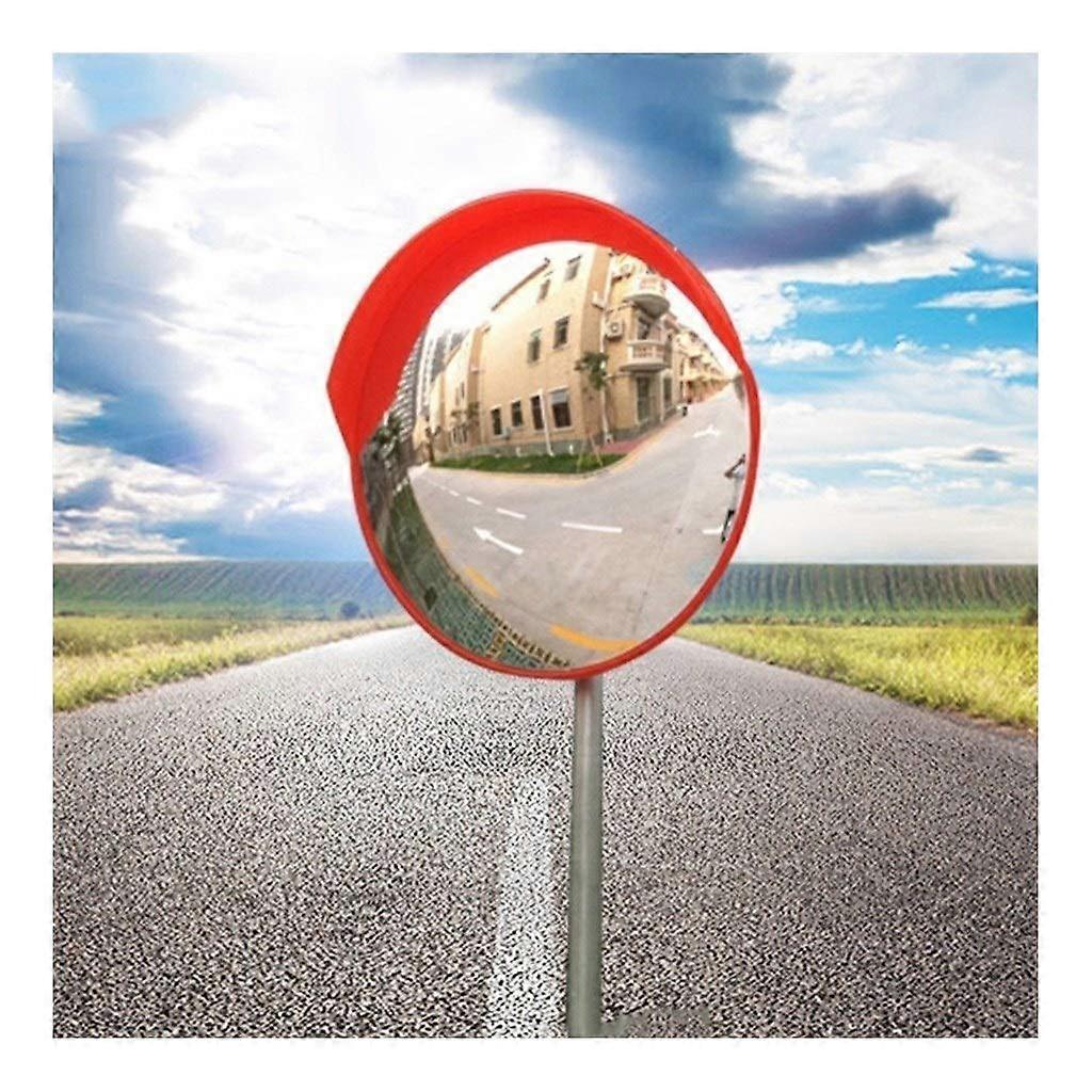 Convex Safety Mirror with Wide Angle View, Weatherproof Sunshade and Adjustable Bracket 30cm